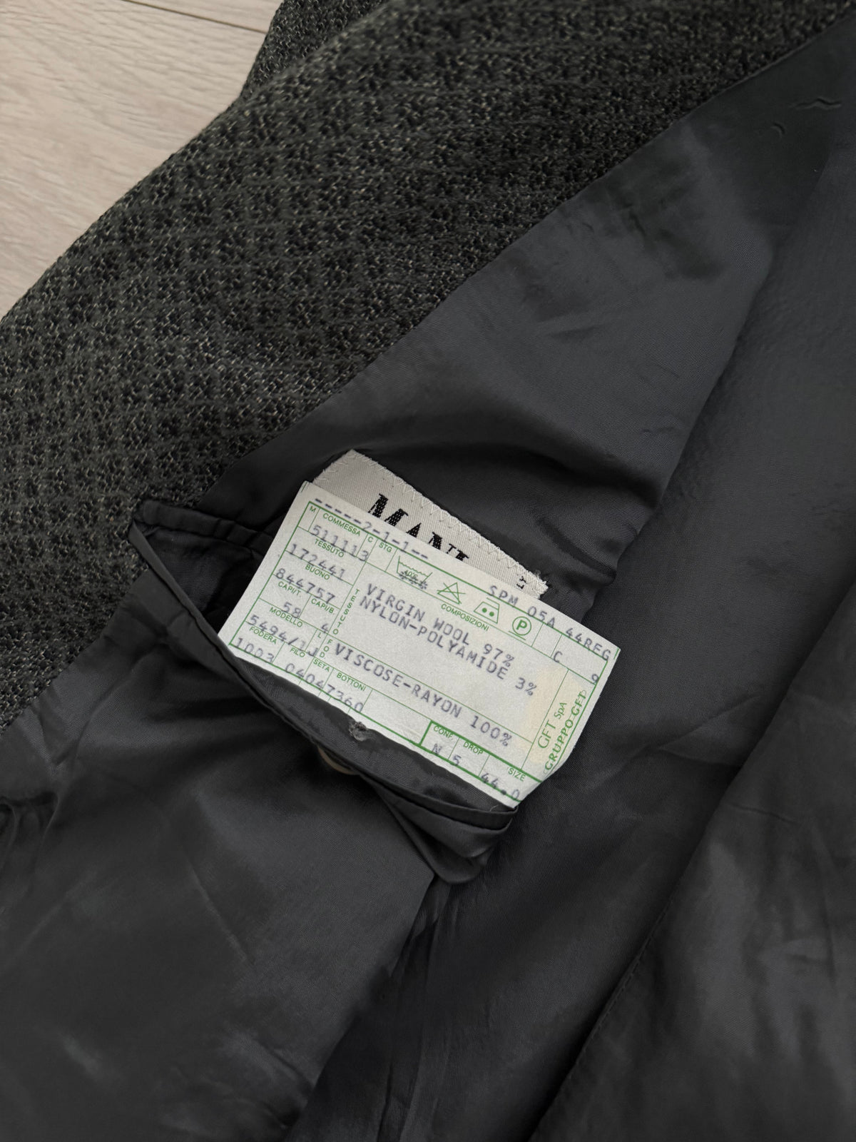 Giorgio Armani Mani 1980s 3B Textured Wool Sport Jacket Blazer - Size XXL