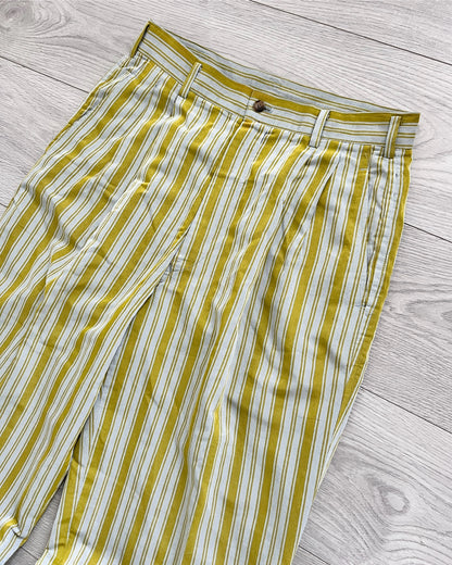 Comme Des Garcons Homme Plus SS1992 Pleated Striped Runway Trousers - Size 30