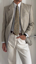Dior 1980s 2B Check Wool Sport Jacket Blazer  - Size M
