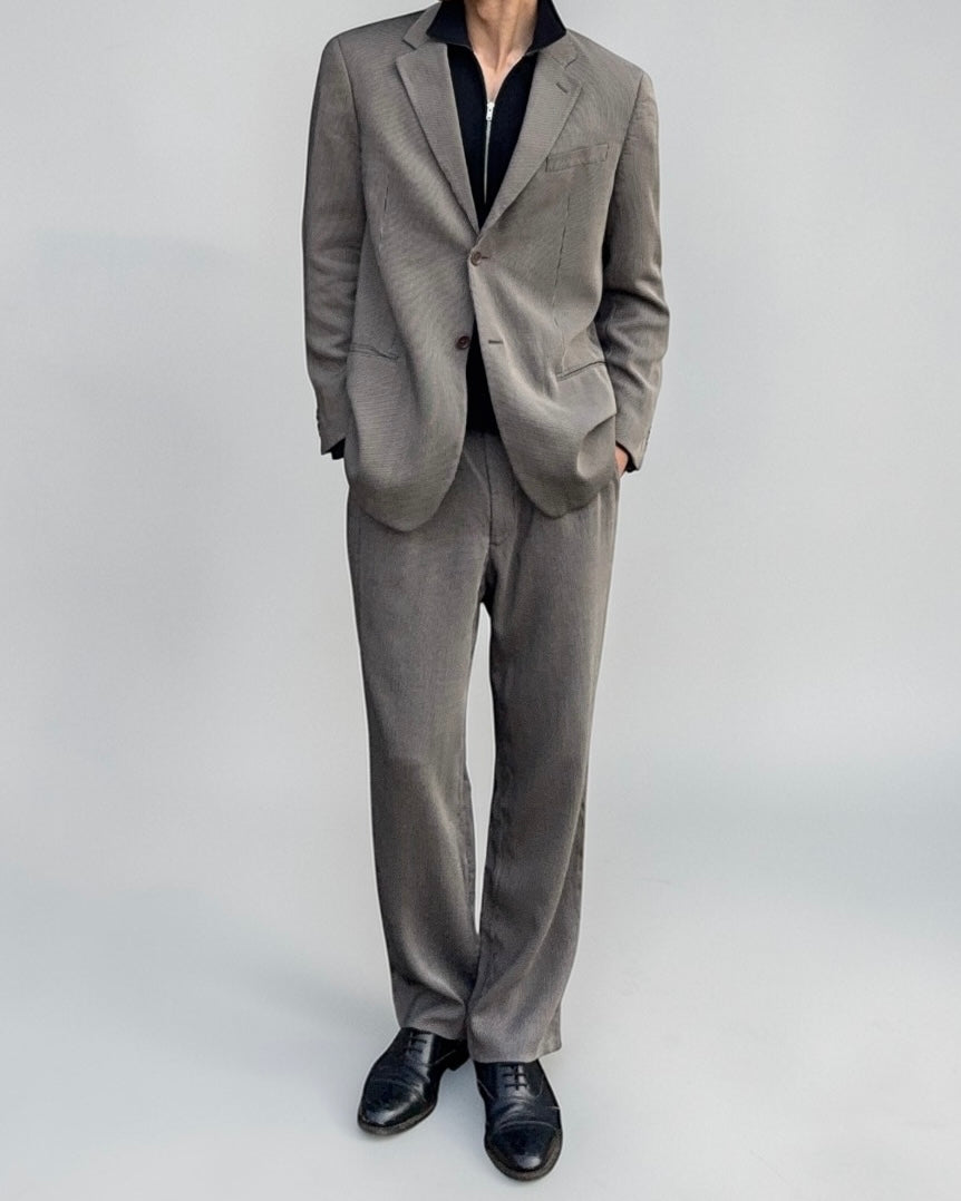 Armani 2000s Draped 2B Wool Blend Suit  - Size M Jacket / 32" Waist