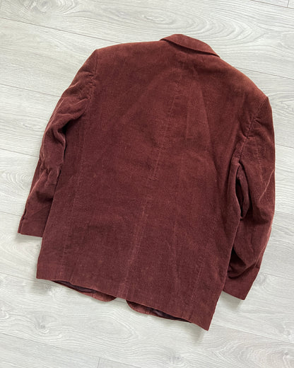 Comme Des Garcons Homme 1993 Rust Red Corduroy Jacket - Size M