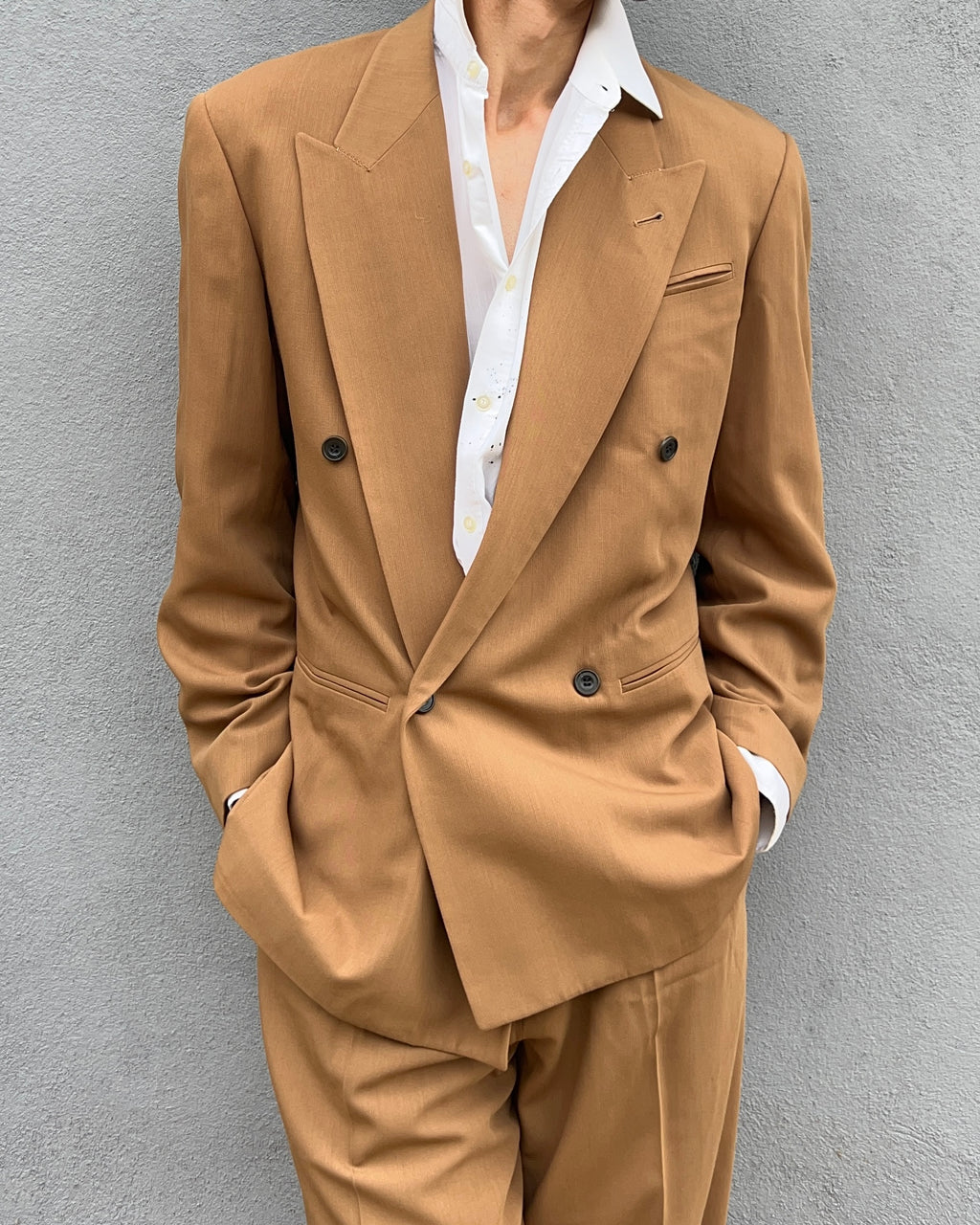 Jean Paul Gaultier Homme 1990s Double-Breasted Pleated Relaxed Suit - Size M Jacket / 32" Waist