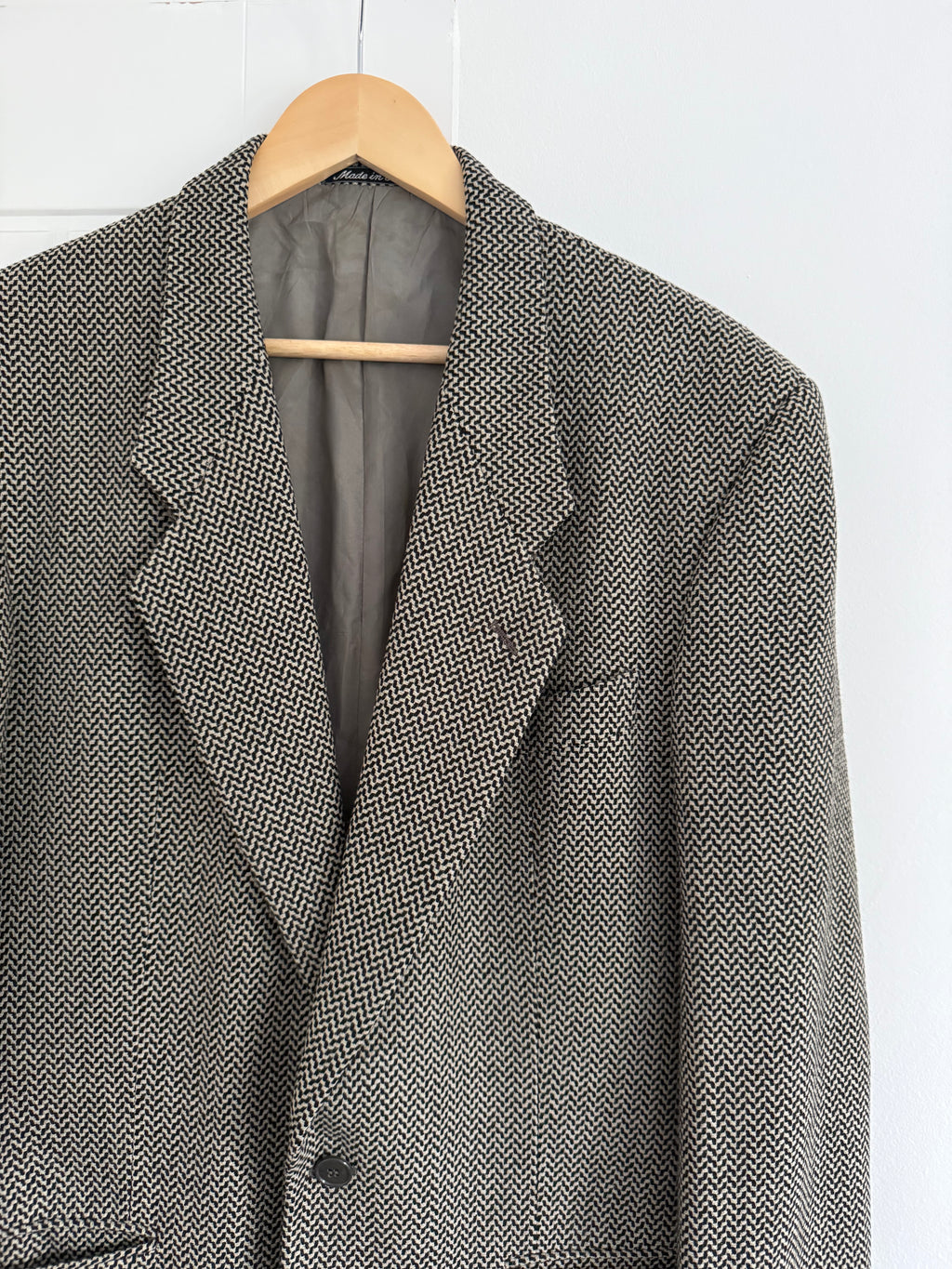 Giorgio Armani 1980s Wool Textured Sports Blazer Jacket - Size M