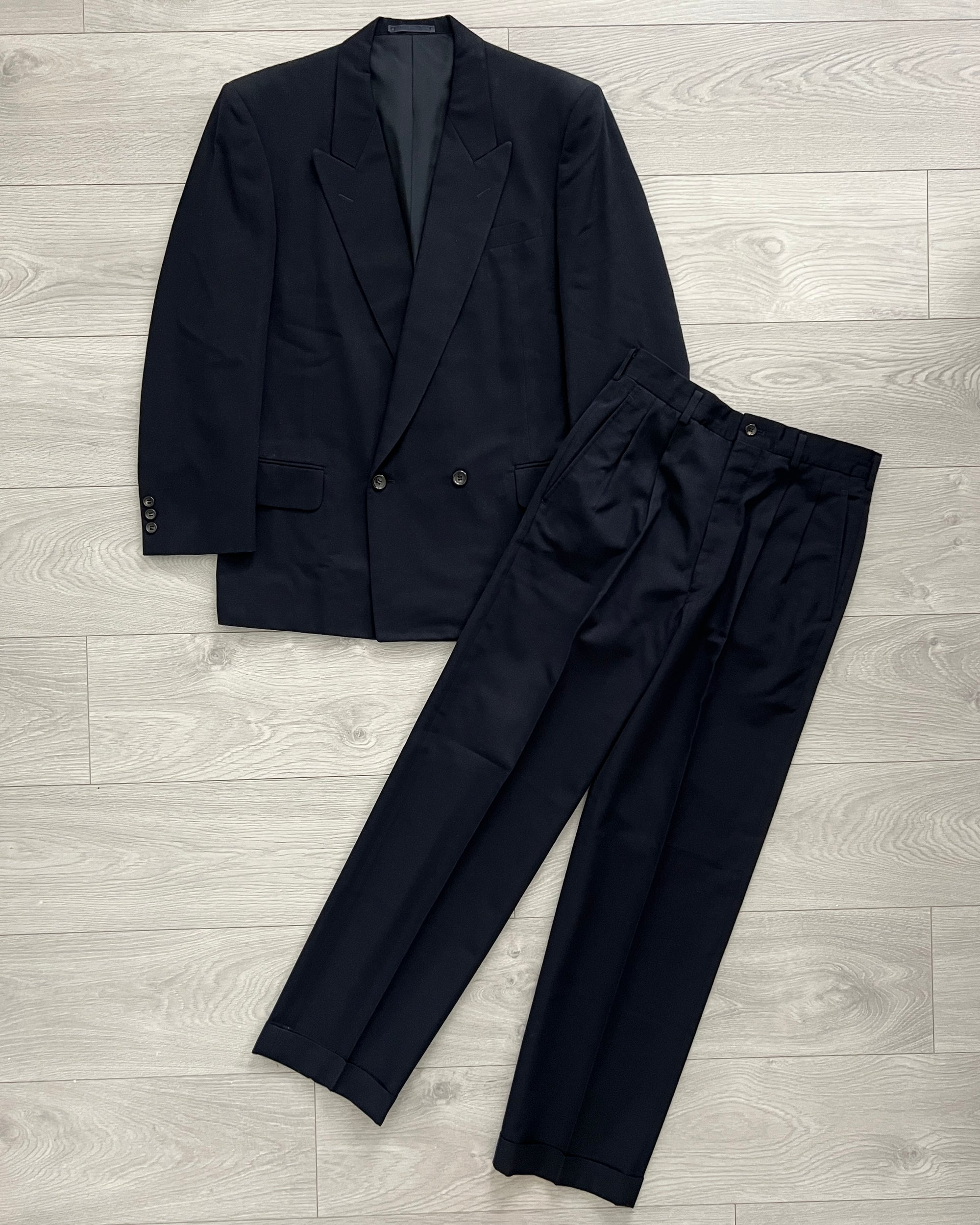 Comme Des Garcons Homme Deux 1992 Double-Breasted Pleated Suit - Size S Jacket / 30" Waist