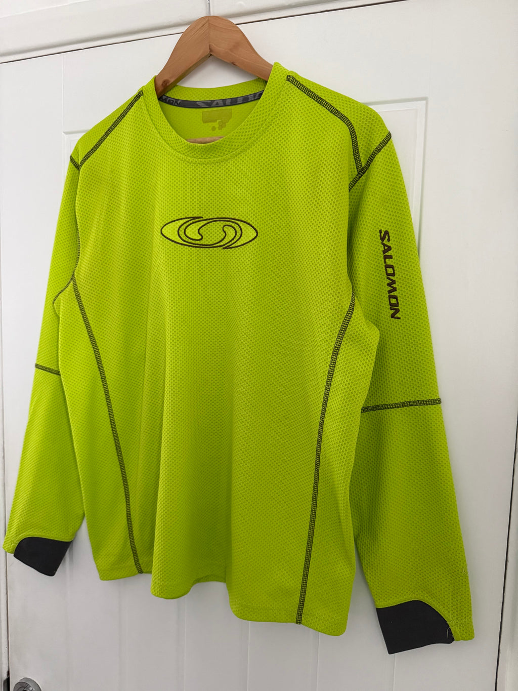 Salomon 00s Moto Mesh Green Technical Long Sleeve - Size M