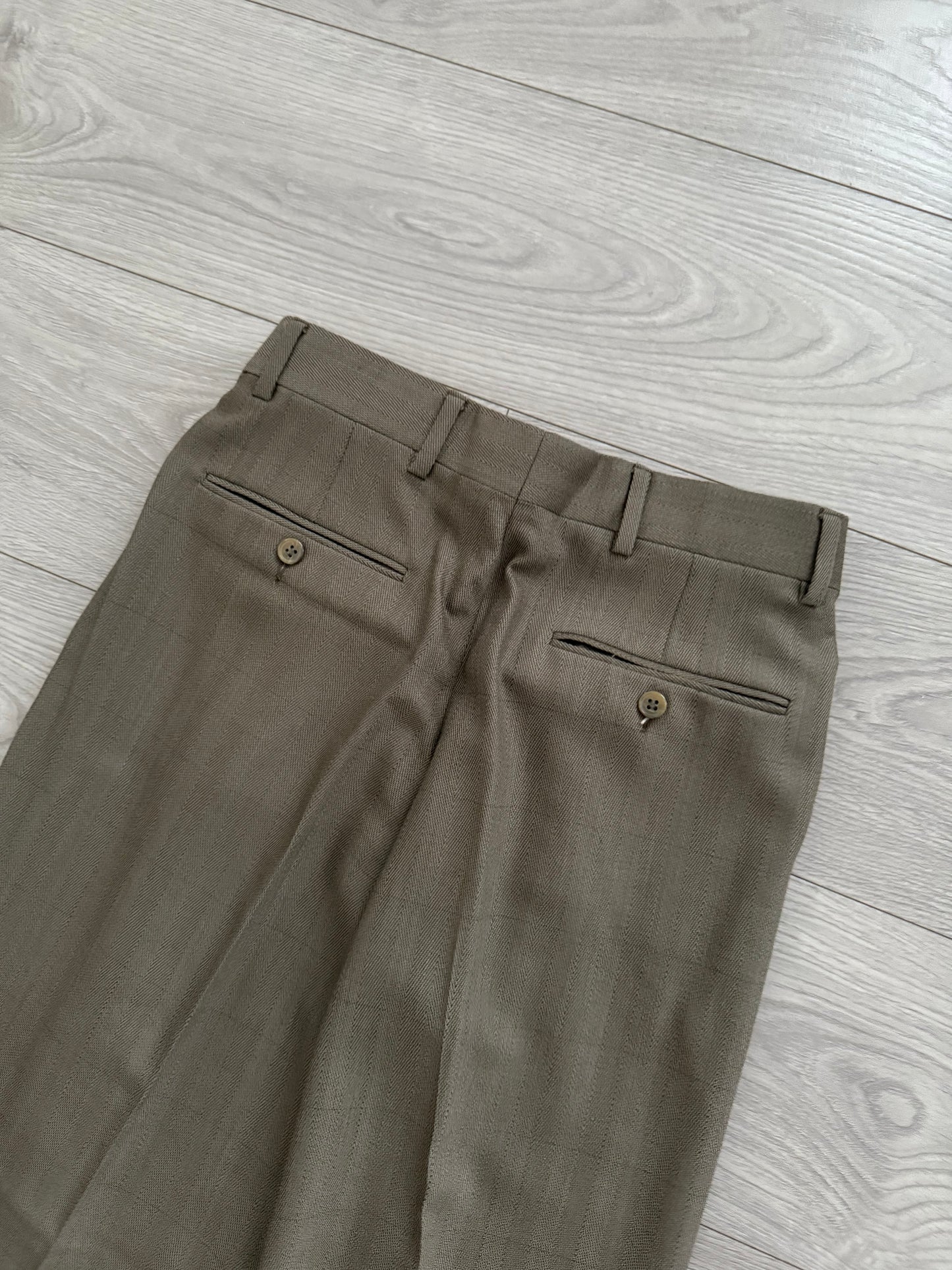 Giorgio Armani 1990s Double-Breasted Wool Suit - Size S Jacket / 30" Waist