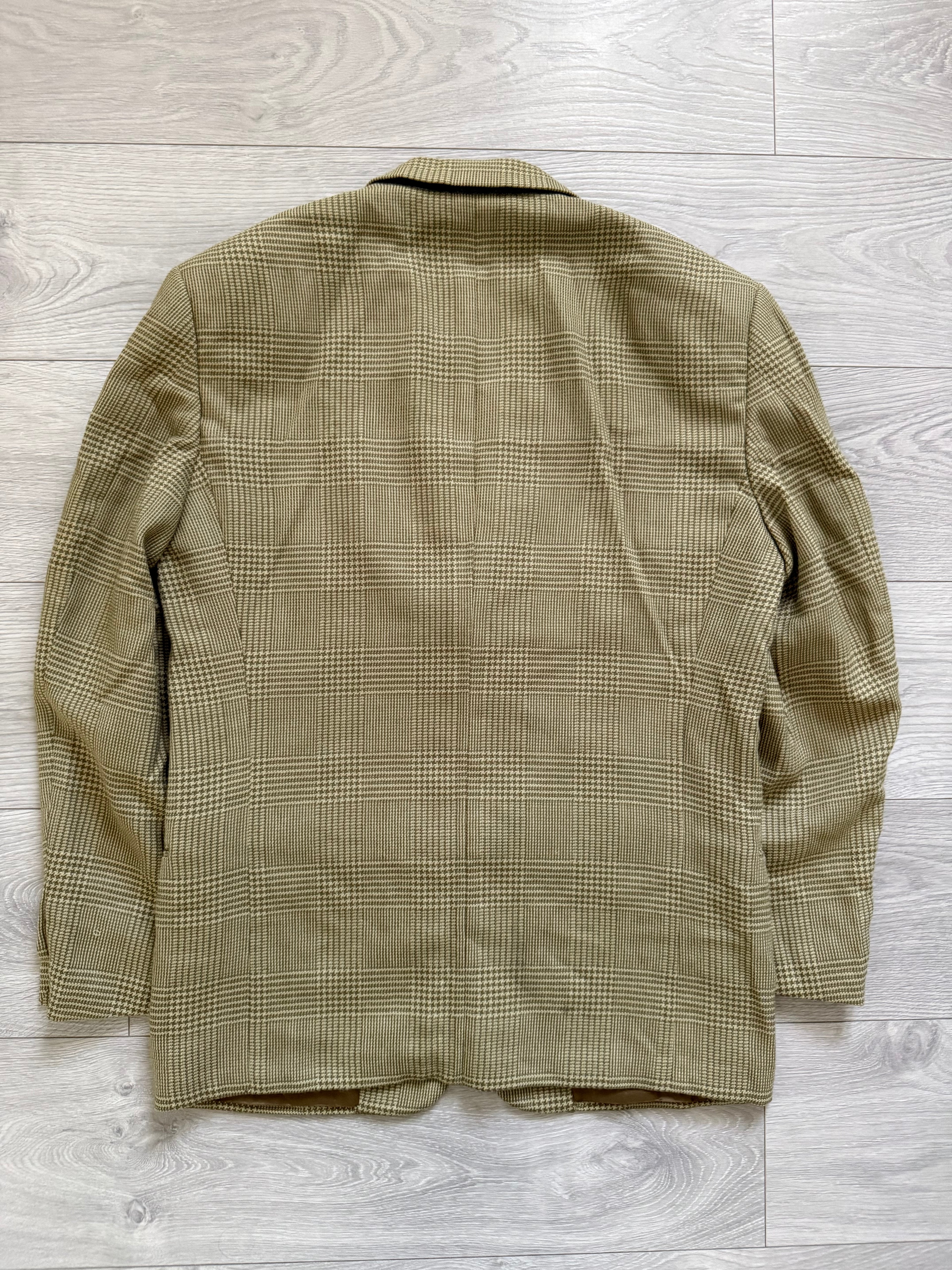 Valentino 1980s Check Wool Sports Blazer Jacket - Size L