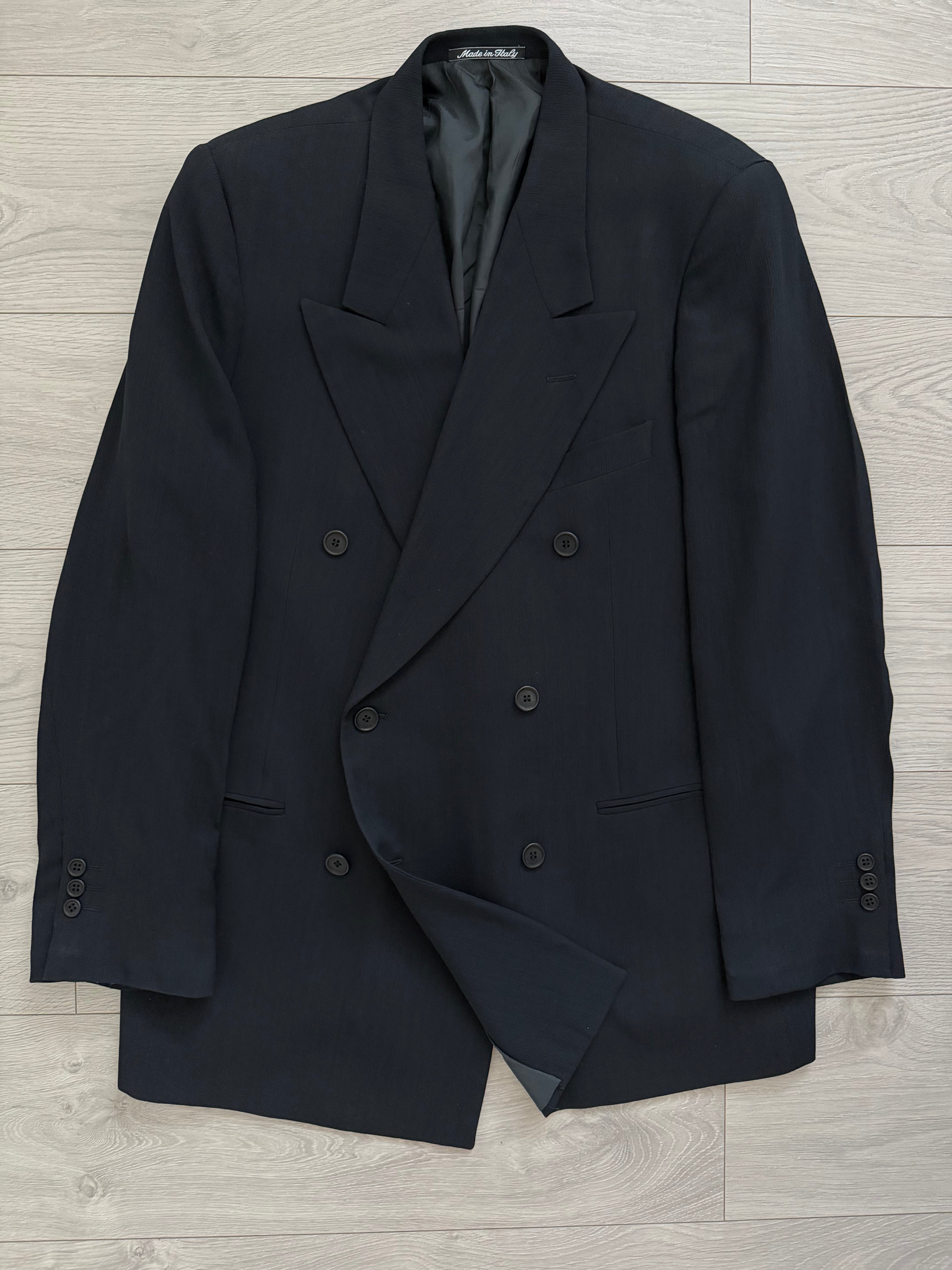 Giorgio Armani 1980s Peaked Lapel Double Breasted Sport Jacket Blazer - Size XL
