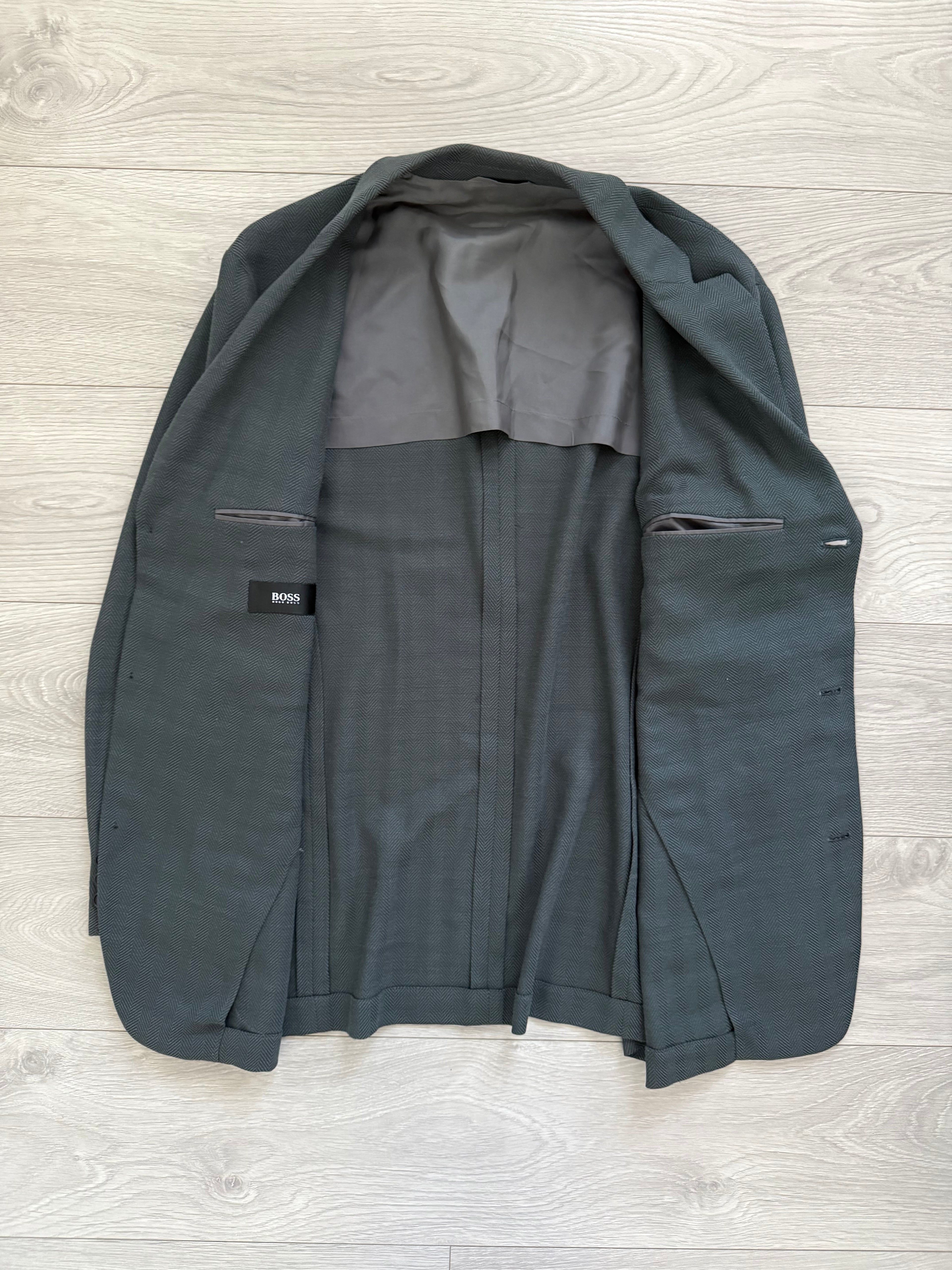Hugo Boss 1990s Unstructured Herringbone Wool 'Gamma' Jacket - Size XL