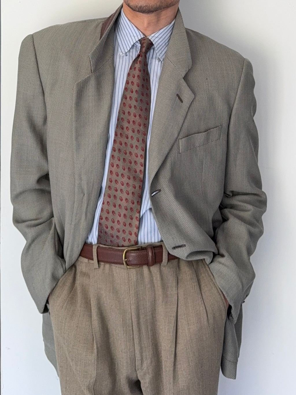 Giorgio Armani 1980s 3B Wool Sports Jacket Blazer - Size XL
