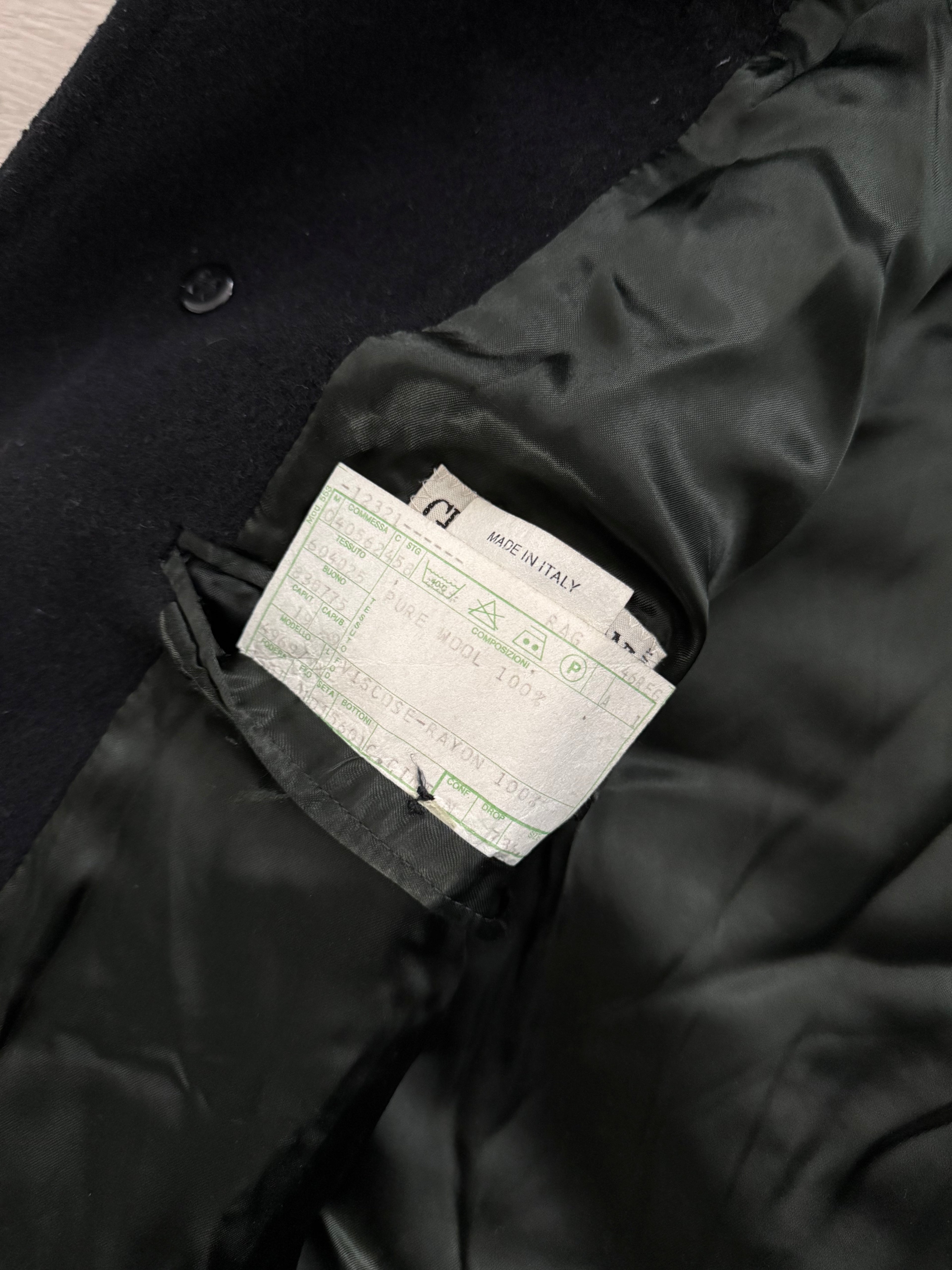Giorgio Armani 1980s Balmacaan Wool Overcoat - Size M