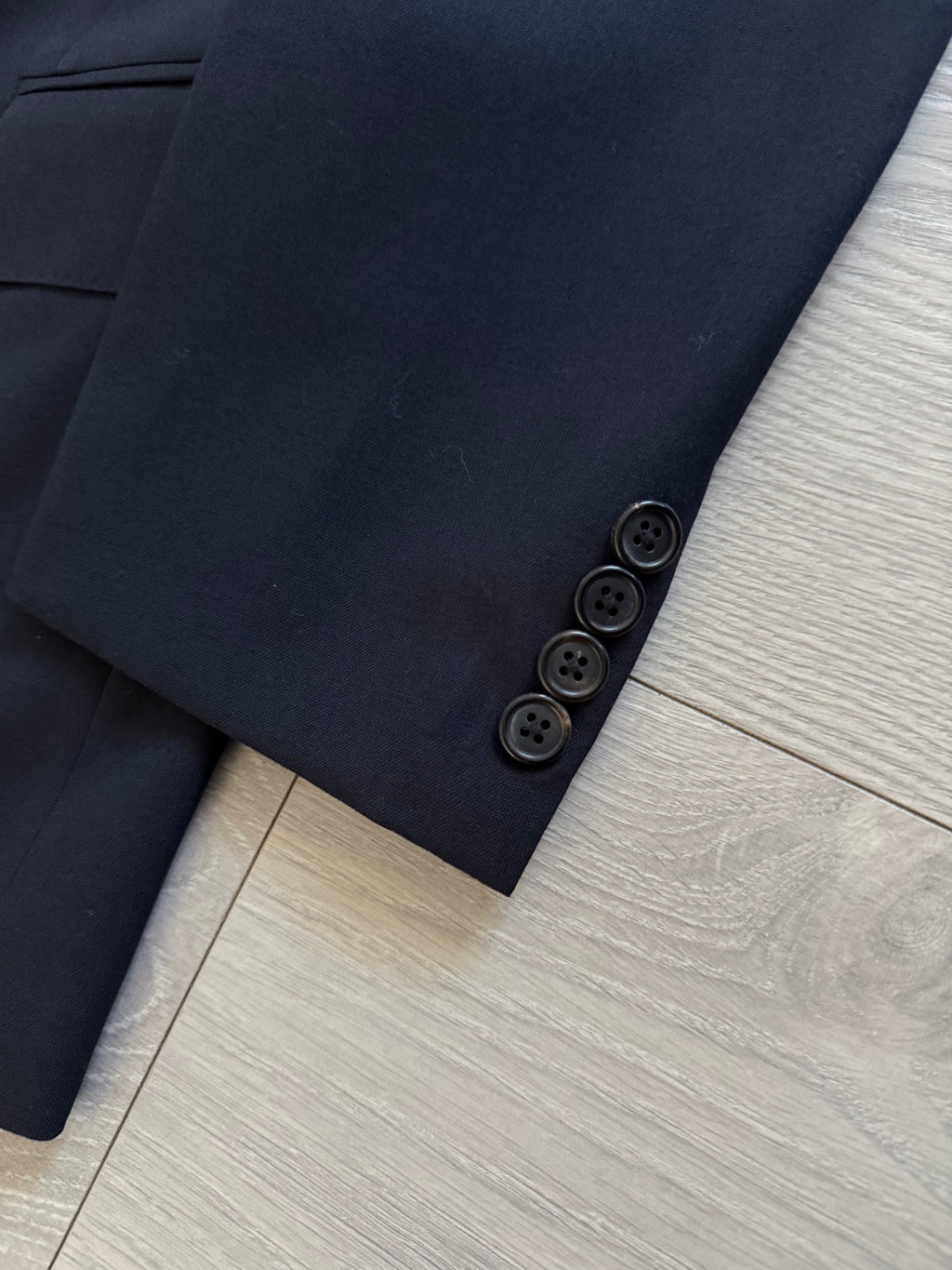 Ralph Lauren 1990s 2B Pleated Wool Suit Navy - Size S Jacket / 30" Waist