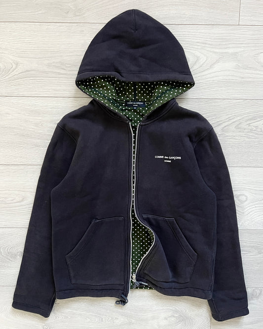 Comme Des Garcons Homme 2012 Reversible Heavyweight Logo Hooded Jacket - Size S