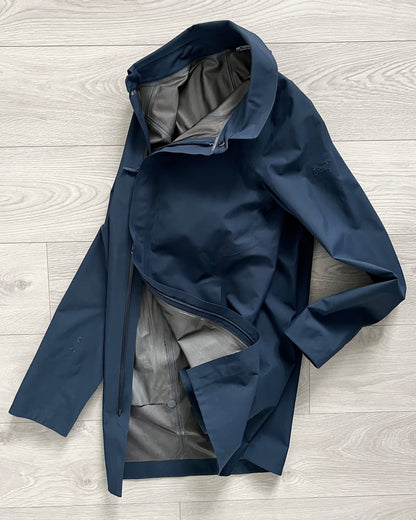 Arcteryx Keppel Waterproof Trench Coat Blue - Size M