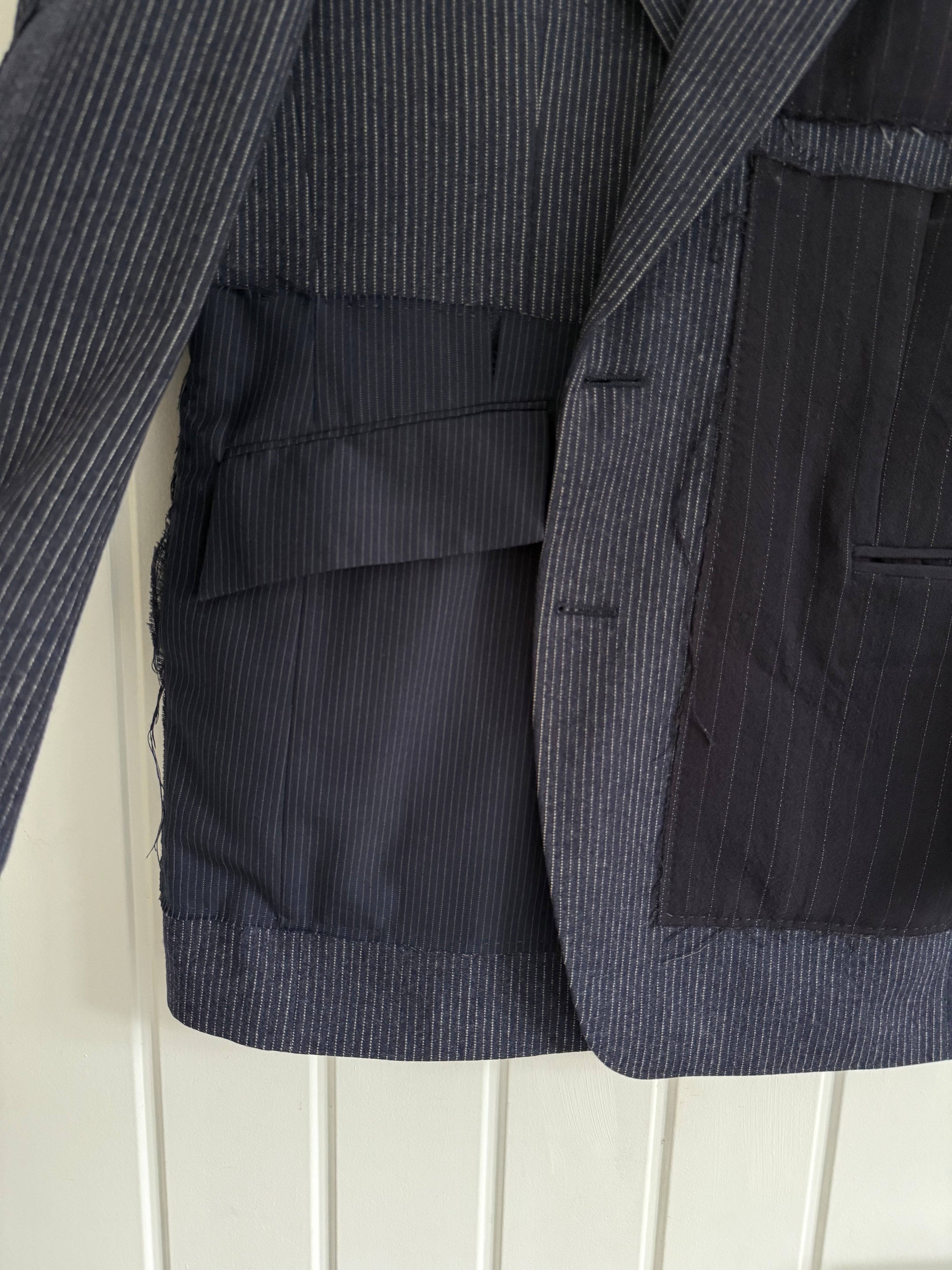 Maison Martin Margiela AW2004 Artisanal Line (0)(10) Reconstructed Patchwork Blazer Jacket - Size M