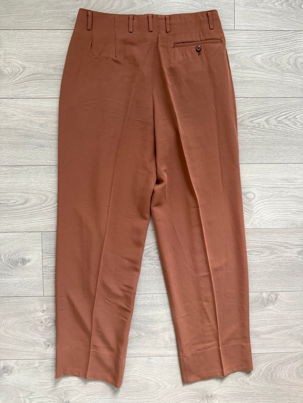 Allegri Armani 1980s Double Pleat Rayon Draped Pants - Size 31" Waist