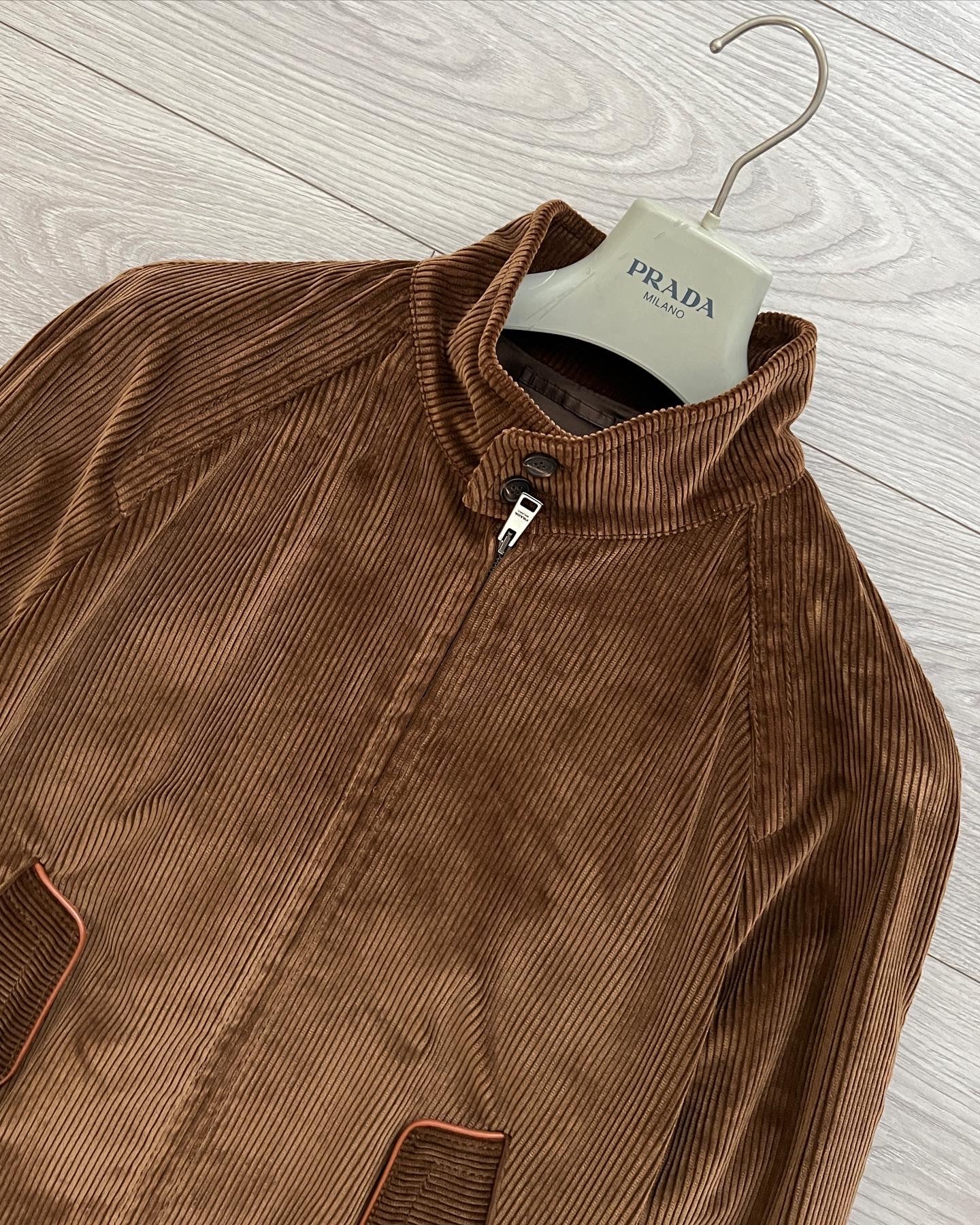 Prada AW2017 Corduroy Runway Bomber Jacket - Size M