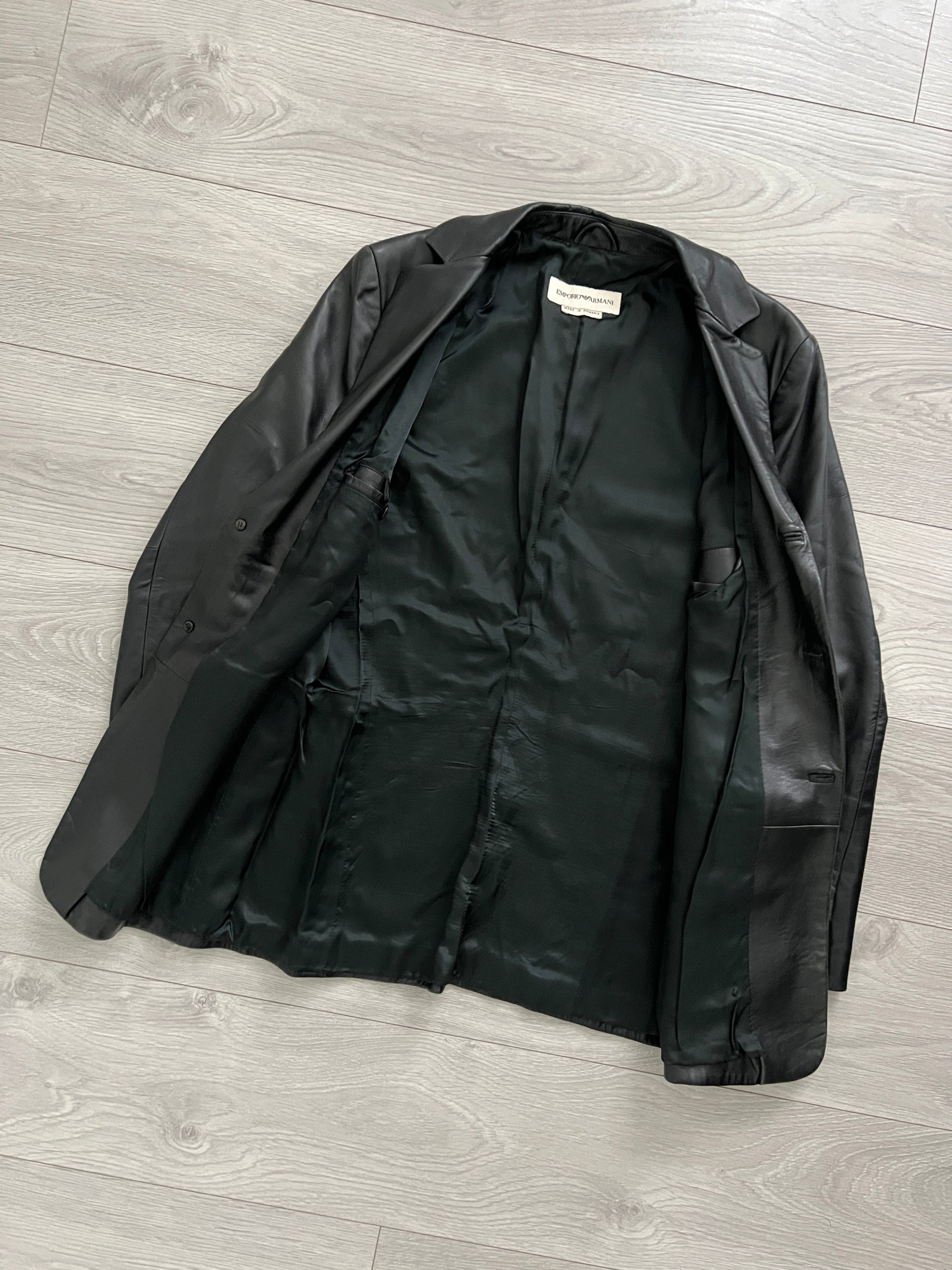 Emporio Armani 2003 Leather Jacket - Size S