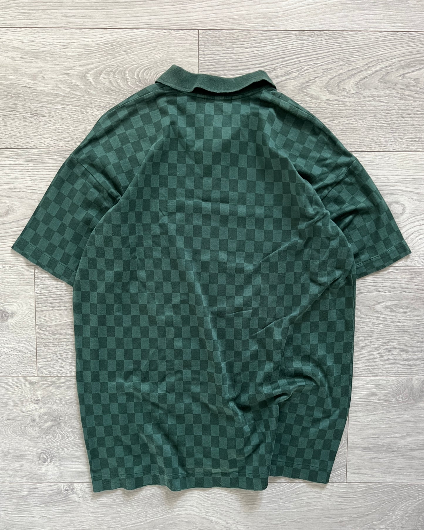 Comme Des Garcons Homme 1990s 'LV Damier' Imitation Polo Shirt - Size M