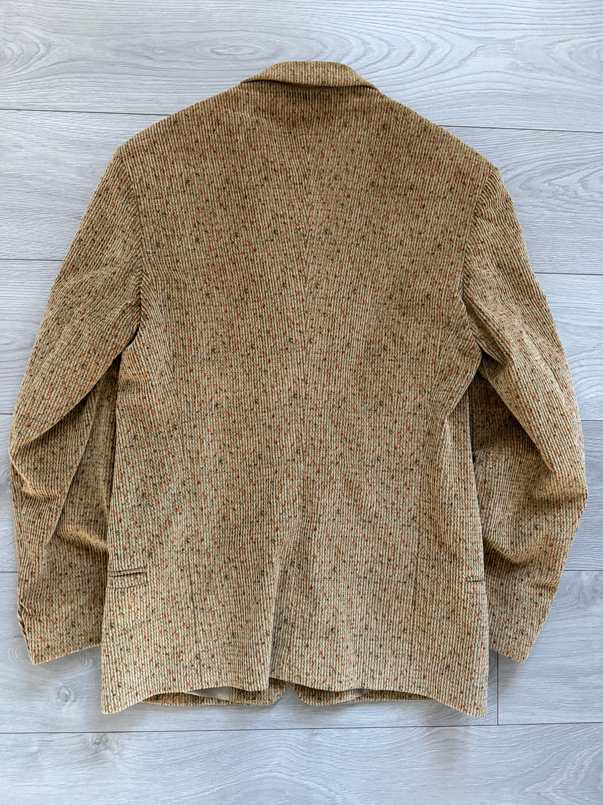 Versace Couture 1990s Metal Button Speckled Cotton Corduroy Sport Jacket Blazer - Size S