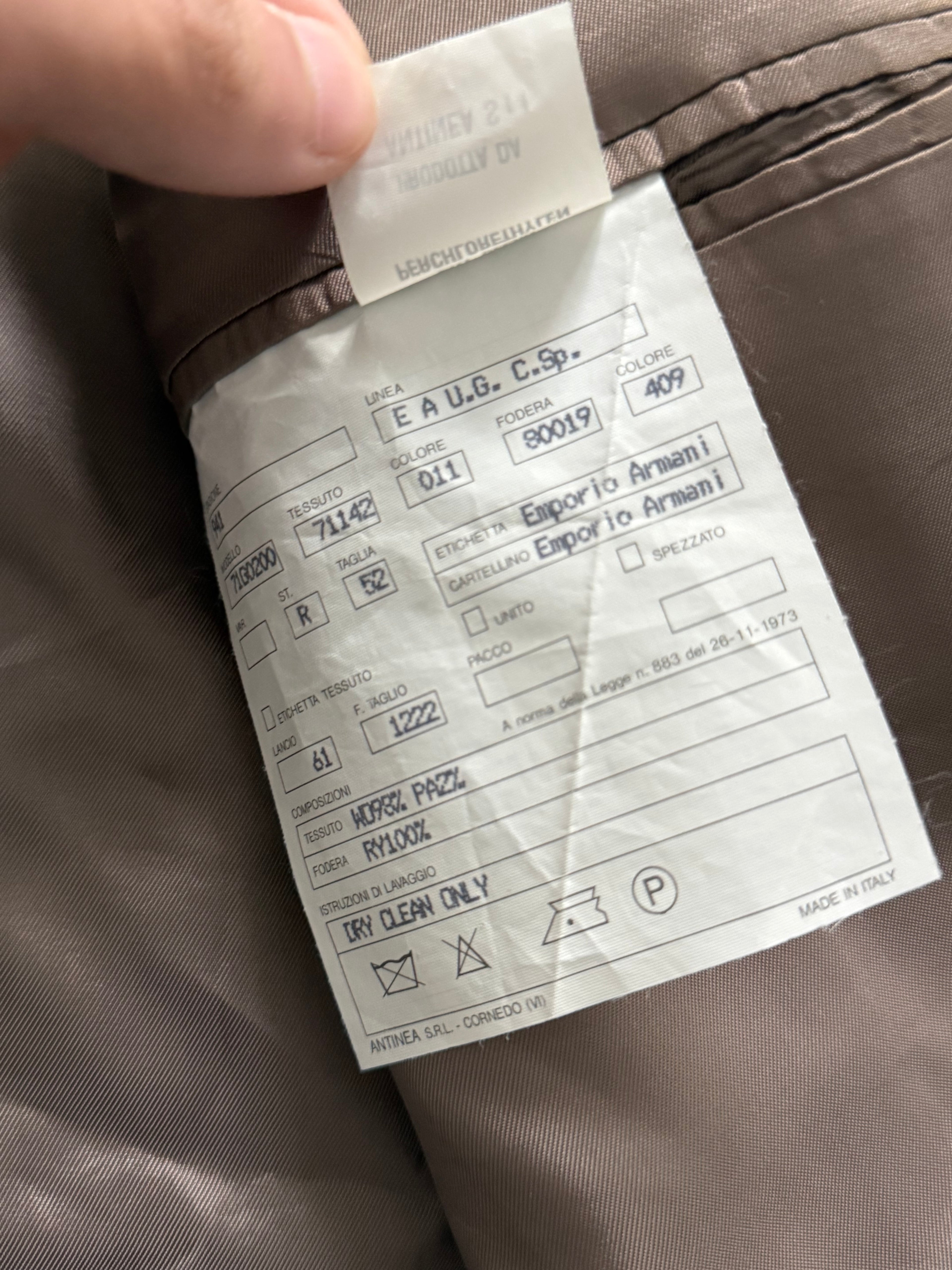 Emporio Armani 1990s Wool 3B Jacket - Size XL