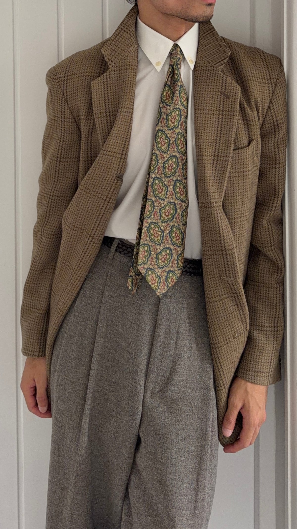 Giorgio Armani 1980s 2B Wool Blend Unlined Sport Jacket Blazer - Size M