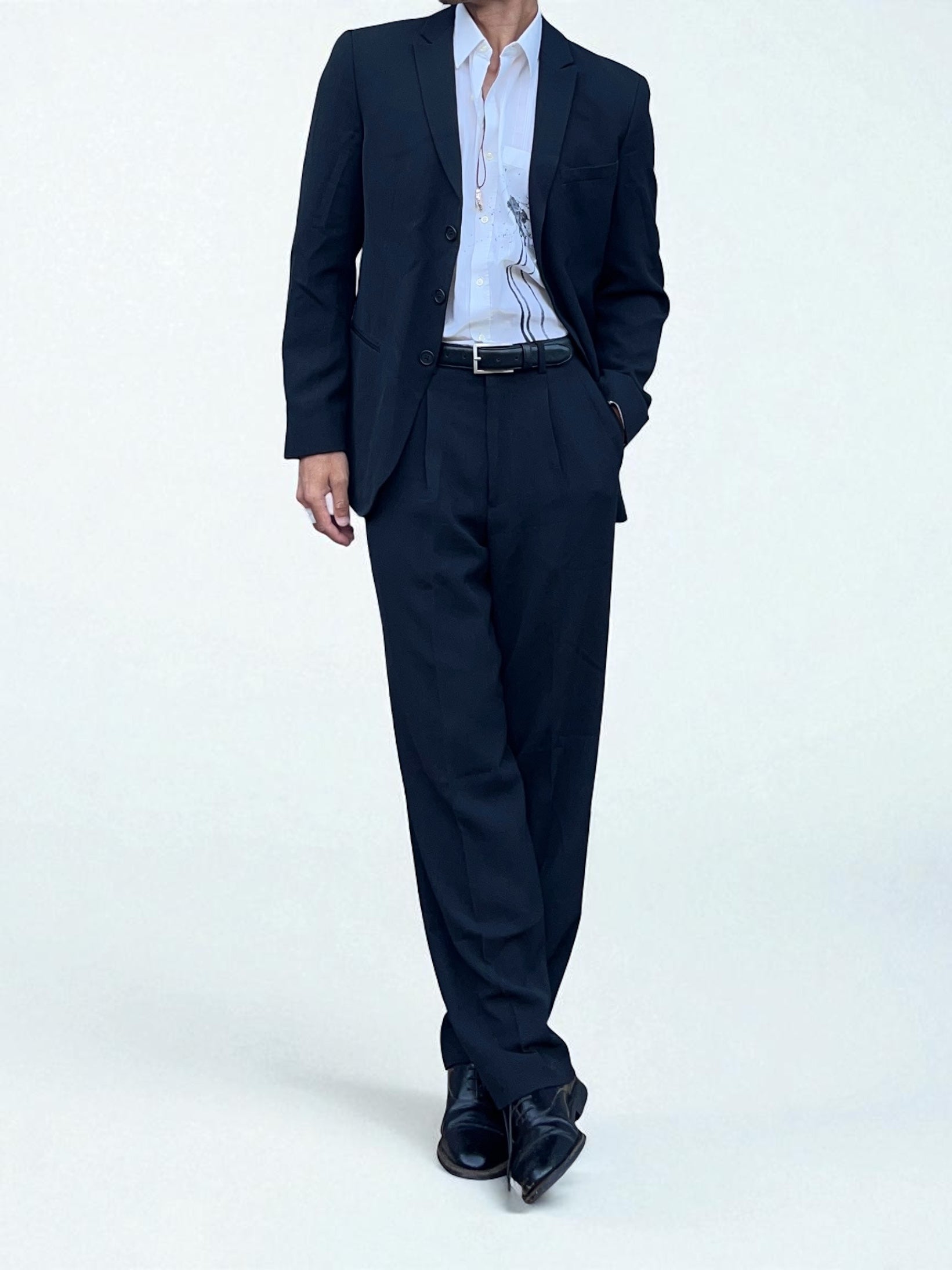 Emporio Armani 1990s Pleated Relaxed Suit - S Jacket / 30" Waist