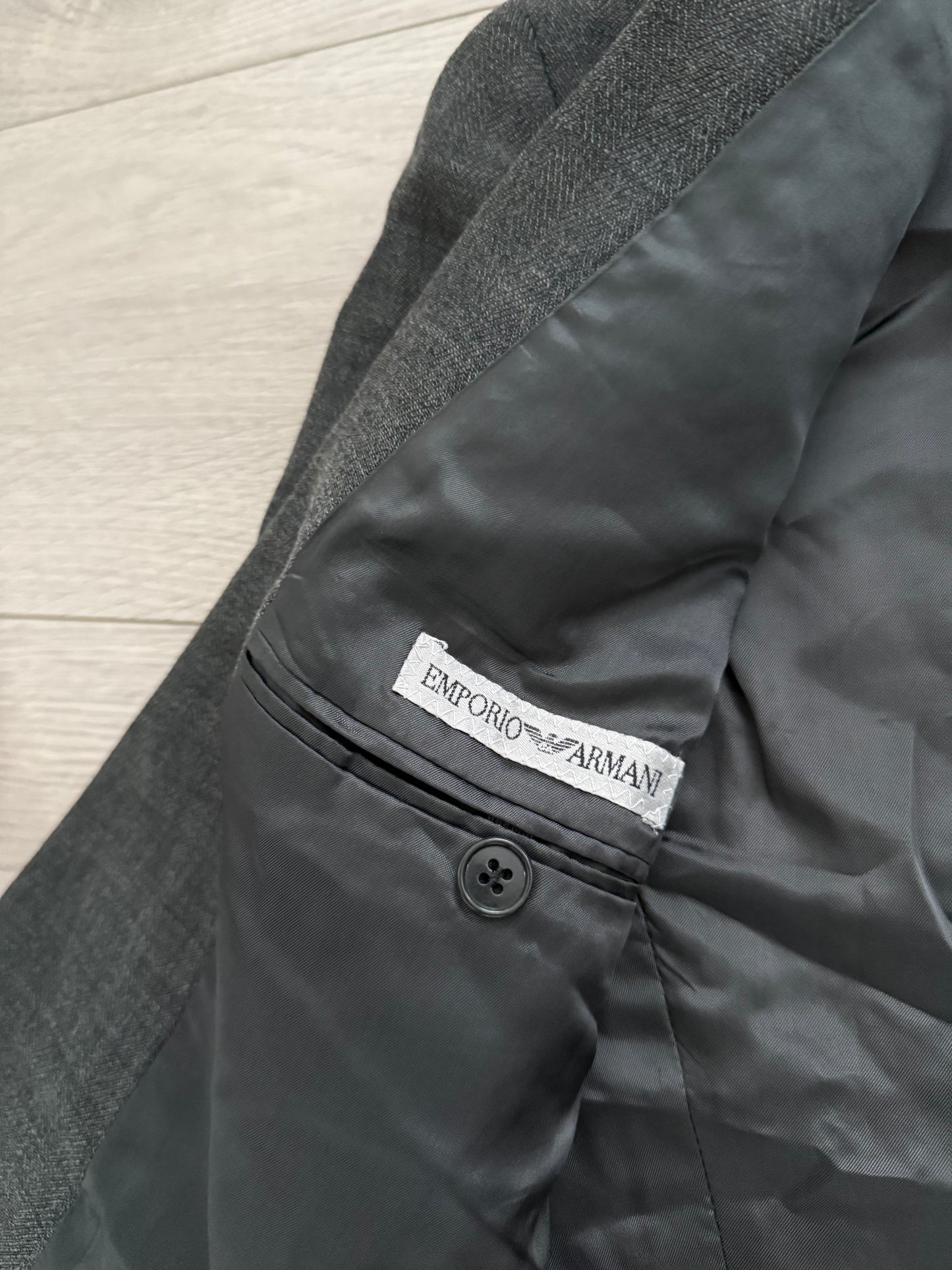 Emporio Armani 1990s Double-Breasted Wool Suit - Size S Jacket / 30" Waist