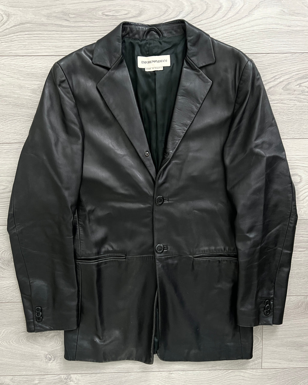 Emporio Armani 2003 Leather Jacket - Size S