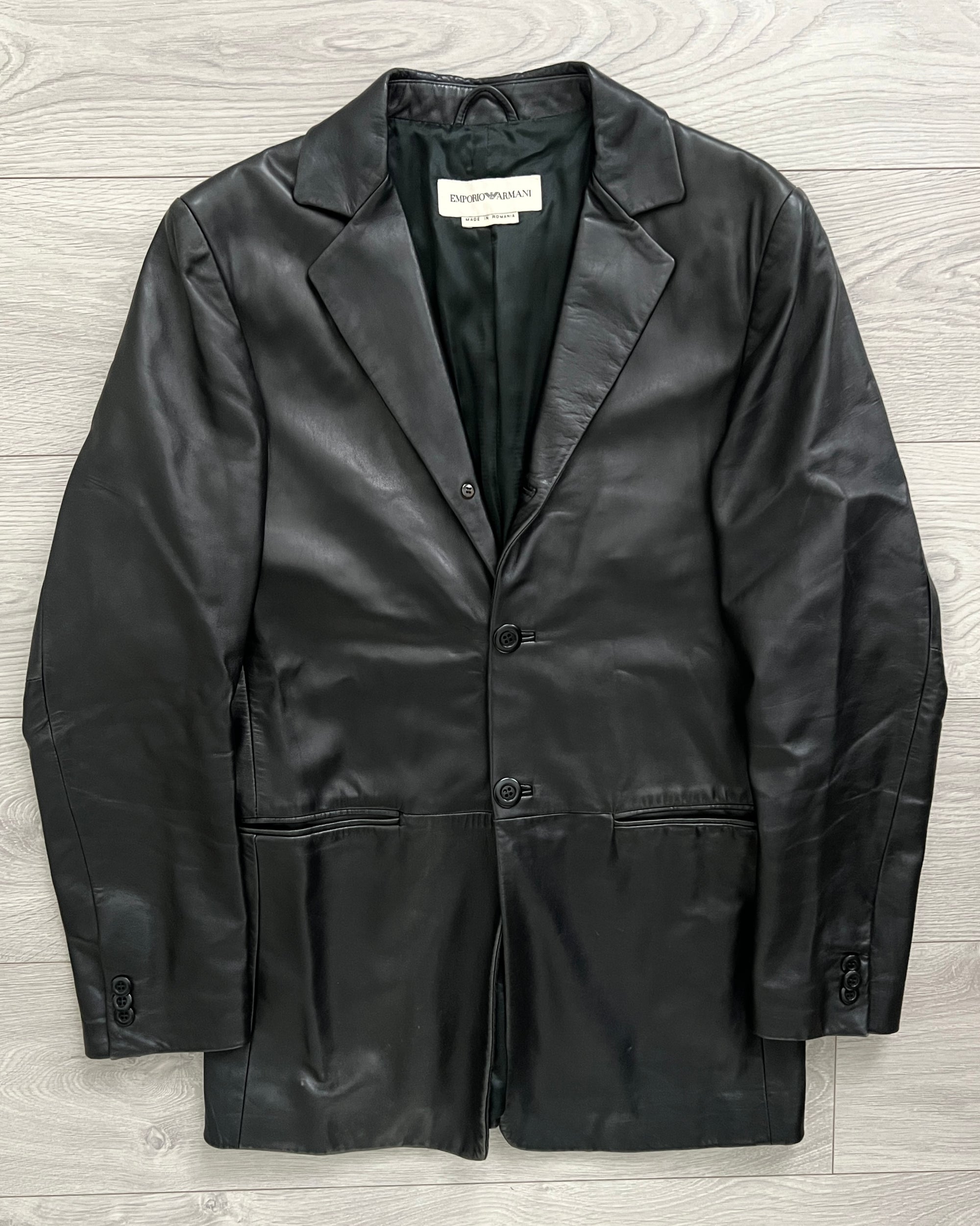 Emporio Armani 2003 Leather Jacket - Size S
