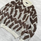 Issey Miyake 1990s Geometric Abstract Pattern Oversized Boxy Knit Sweater - Size S