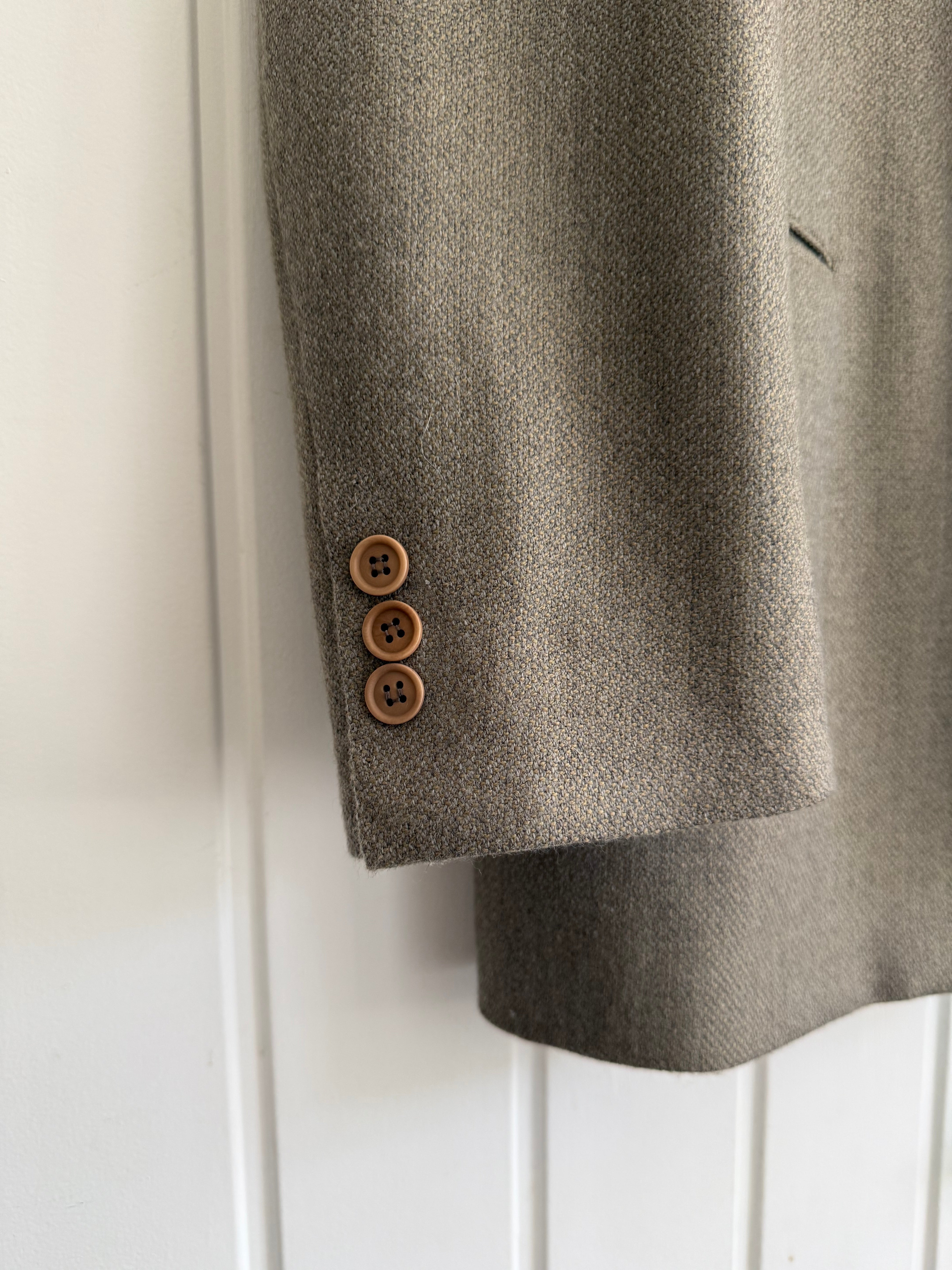 Giorgio Armani Black Label 1990s 3B Wool Cashmere Taupe Sports