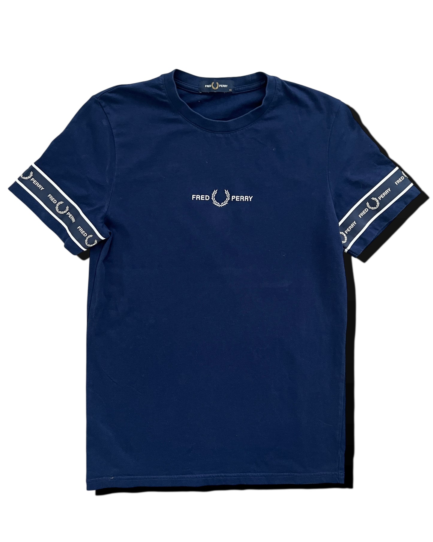 Fred Perry Vintage Taped Logo T-Shirt - Size XS
