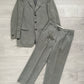Giorgio Armani 1990s 3B Herringbone Weave Pleated Wool Suit - Size M Jacket / 32" Waist