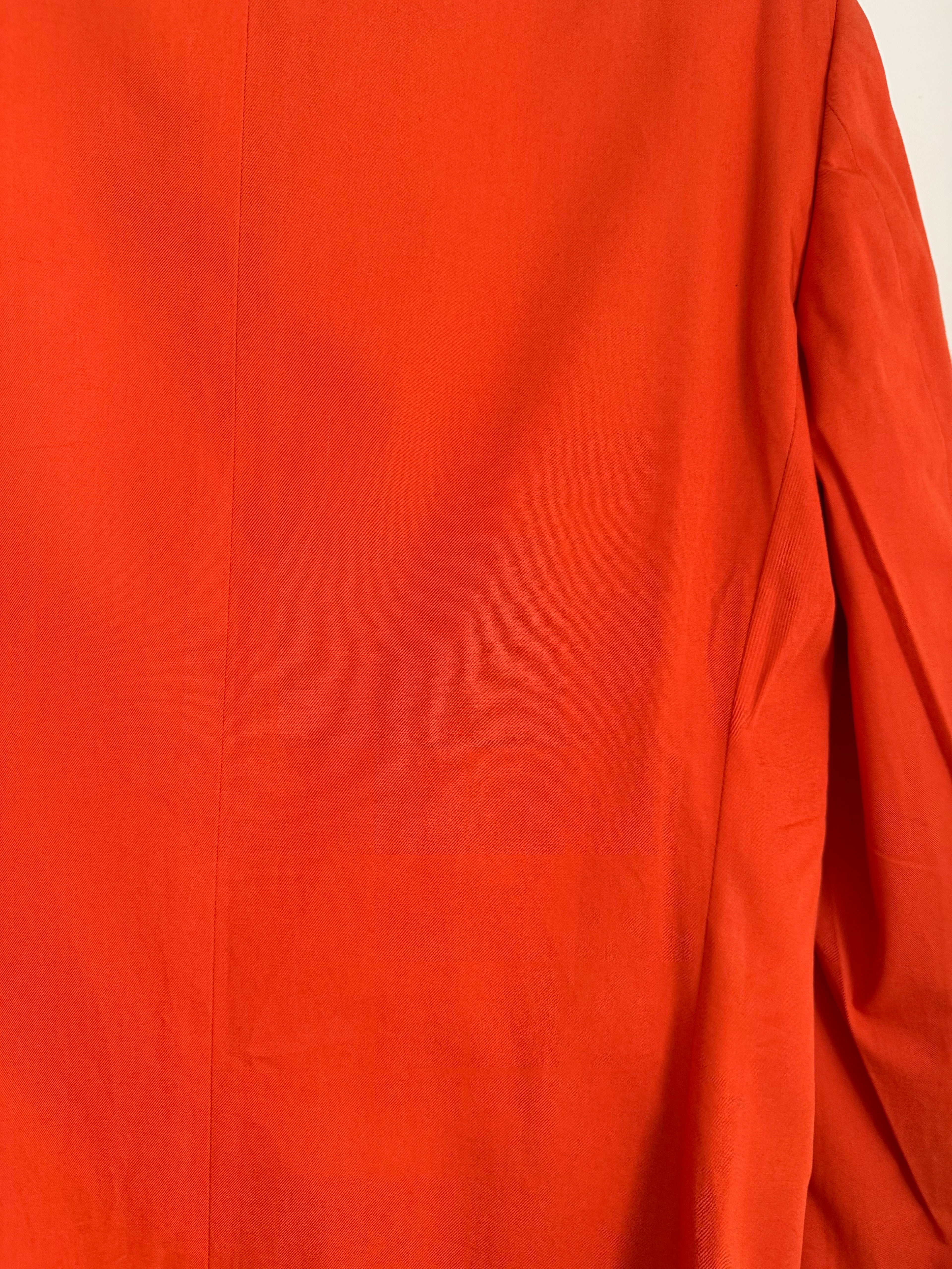 Versace 1980s 1B Orange Cotton Sport Jacket Blazer - Size L