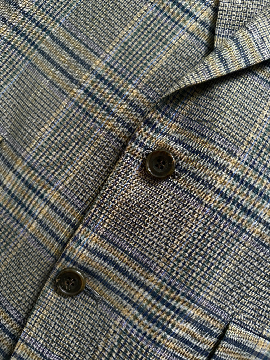 Chaps Ralph Lauren 1990s Checkered Cotton Sports Jacket - Size S