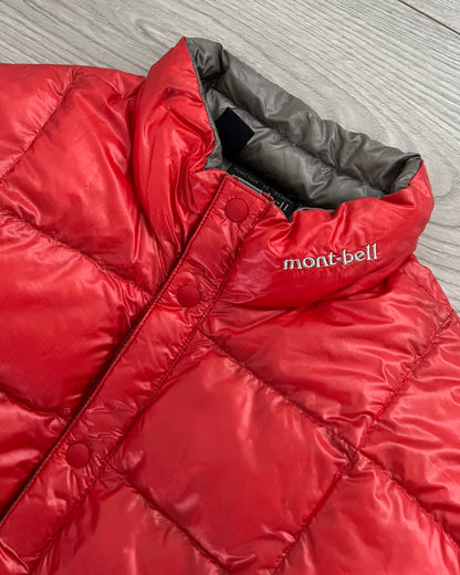 Montbell 2000s Nylon Square Stitch Snap-Front Down Jacket - Size S