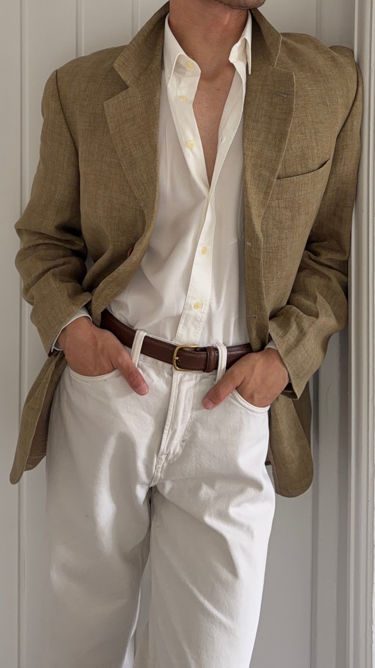 Hugo Boss 1990s Linen 3B Jacket - Size M