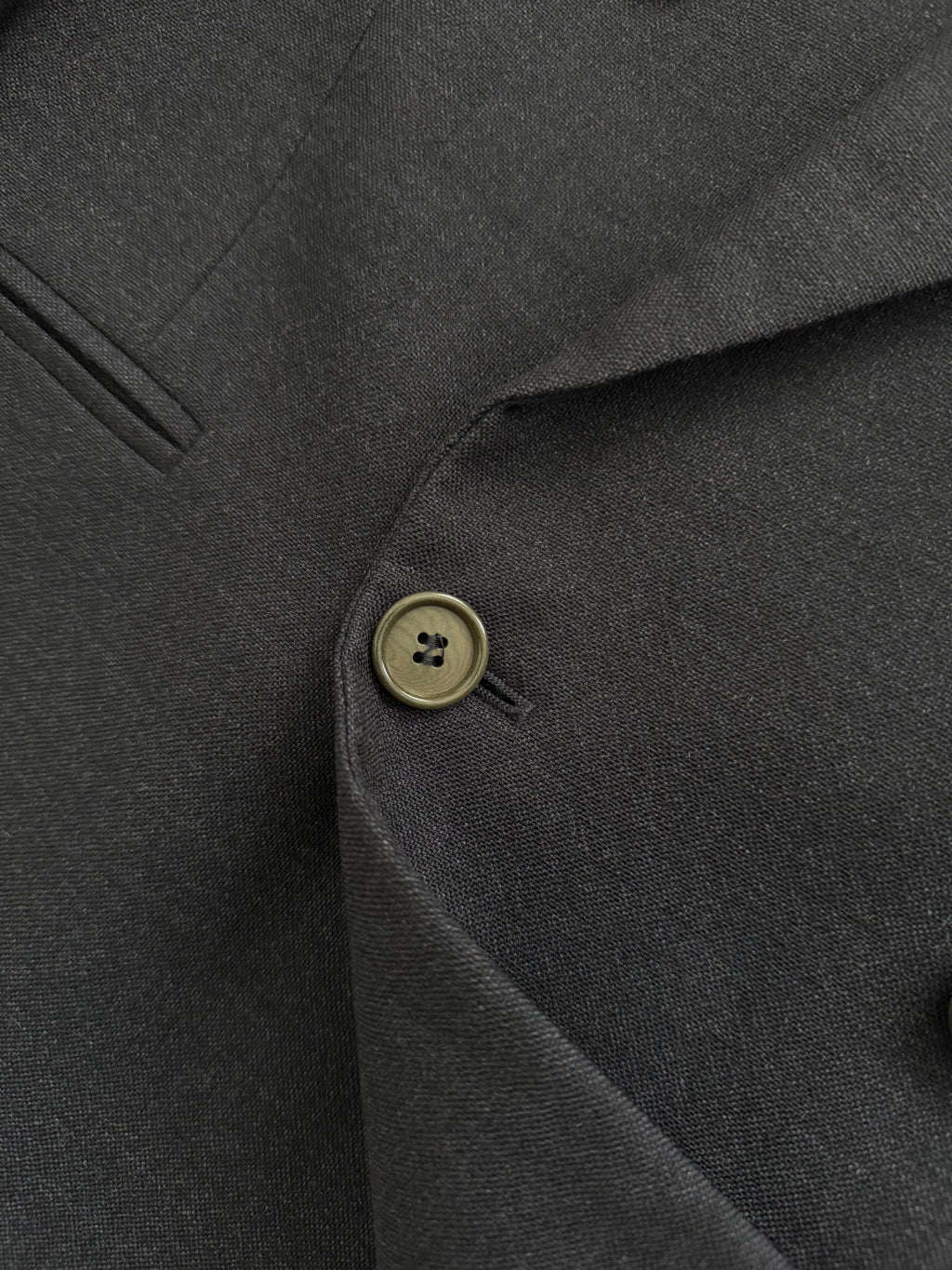 Krizia Armani 1990s Peaked Lapel Double Breasted Pleated Wool Suit Navy - Size M Jacket / 31" Waist