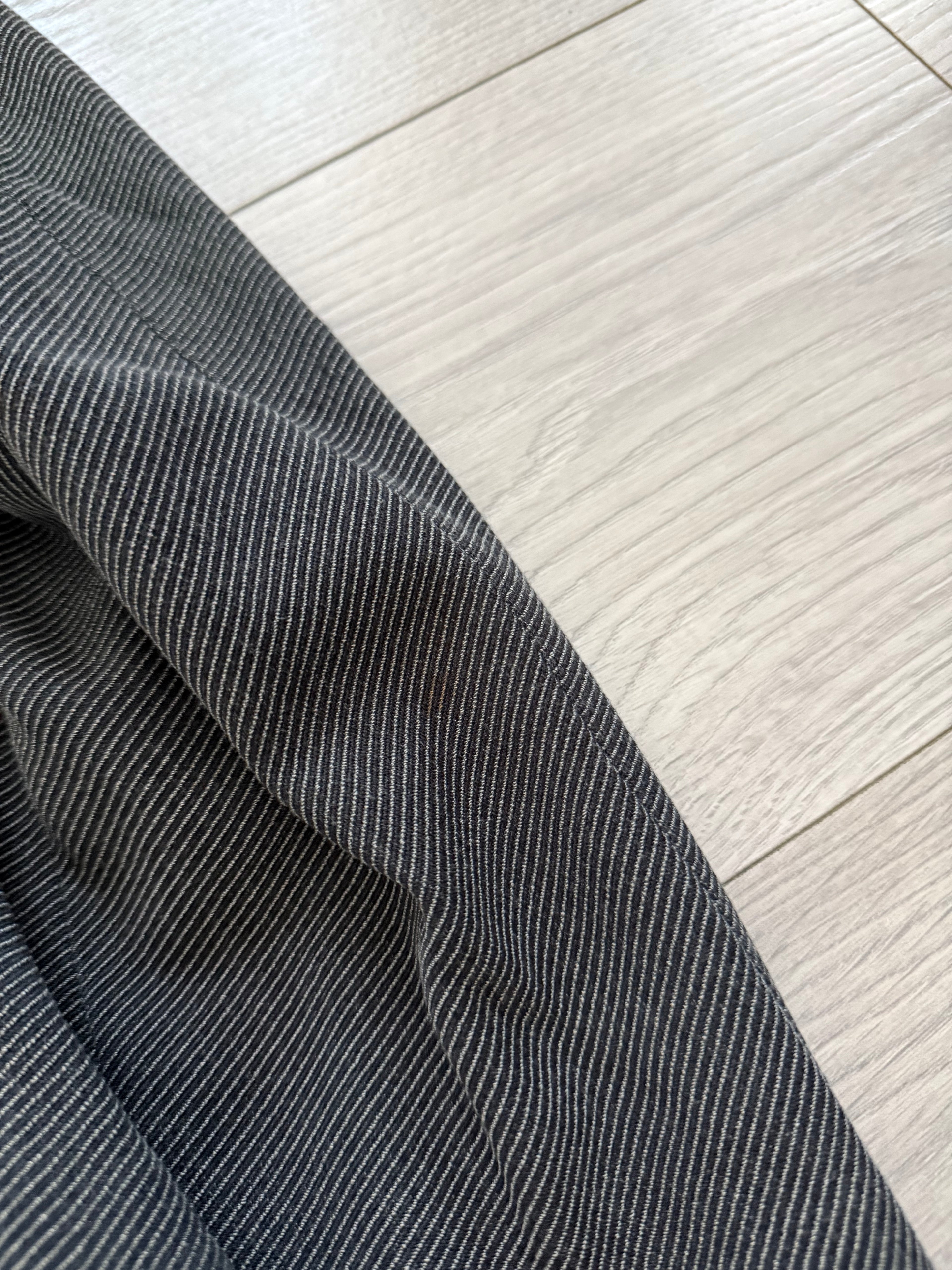 Armani 1990s 3B Twill Wool Cotton Pleated Grey Suit - Size S Jacket / 30" Waist