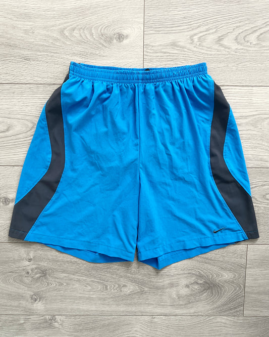 Nike 00s Dri-Fit Technical Mesh Curve Panelled Shorts - Size S
