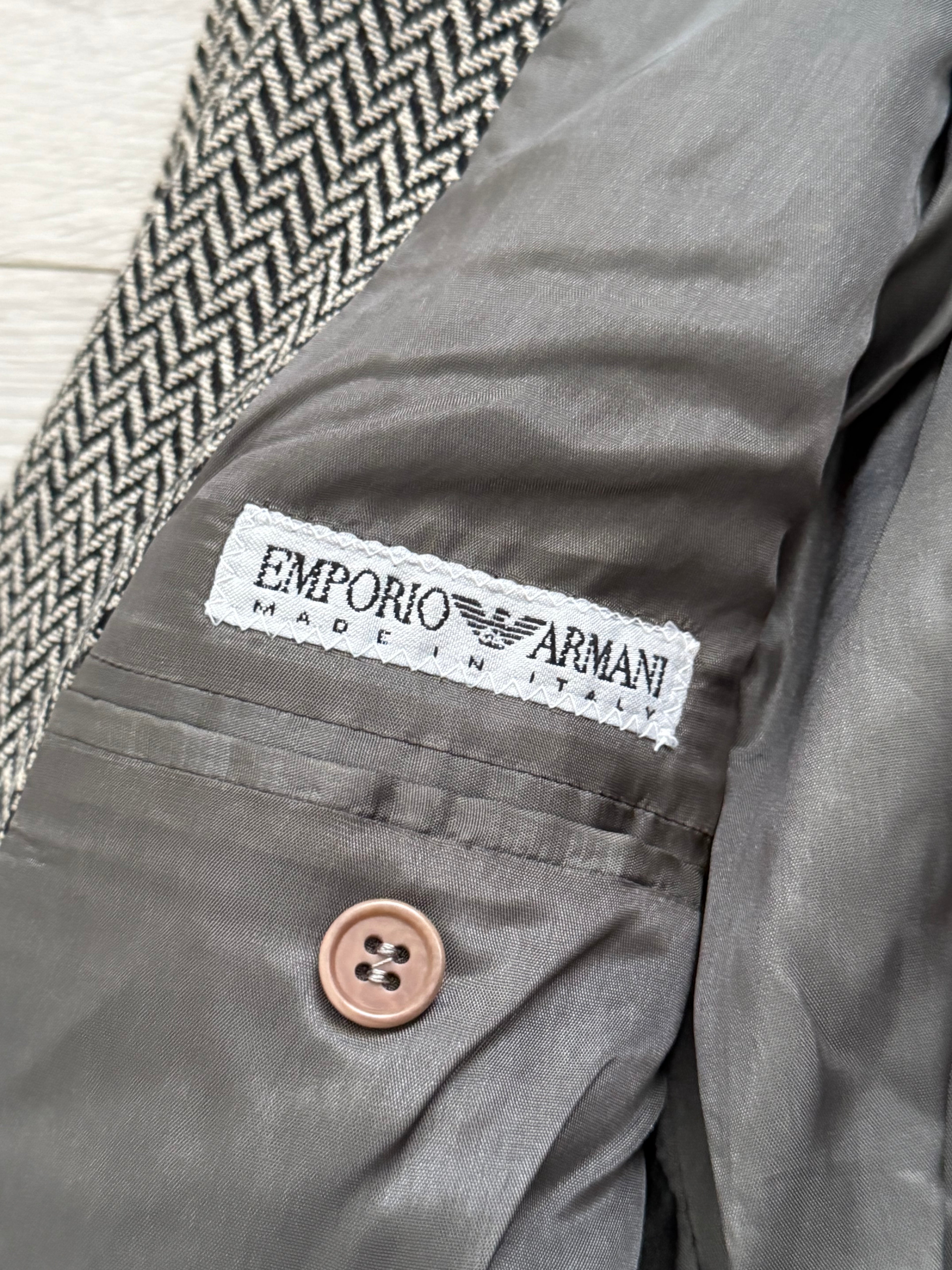 Emporio Armani SS1997 2B Herringbone Wool Sports Jacket Blazer - Size M