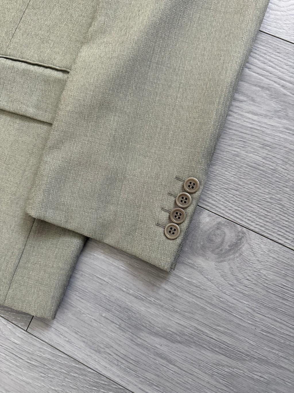 Valentino 1980s 3B Taupe Beige Wool Sports Blazer Jacket - Size XL