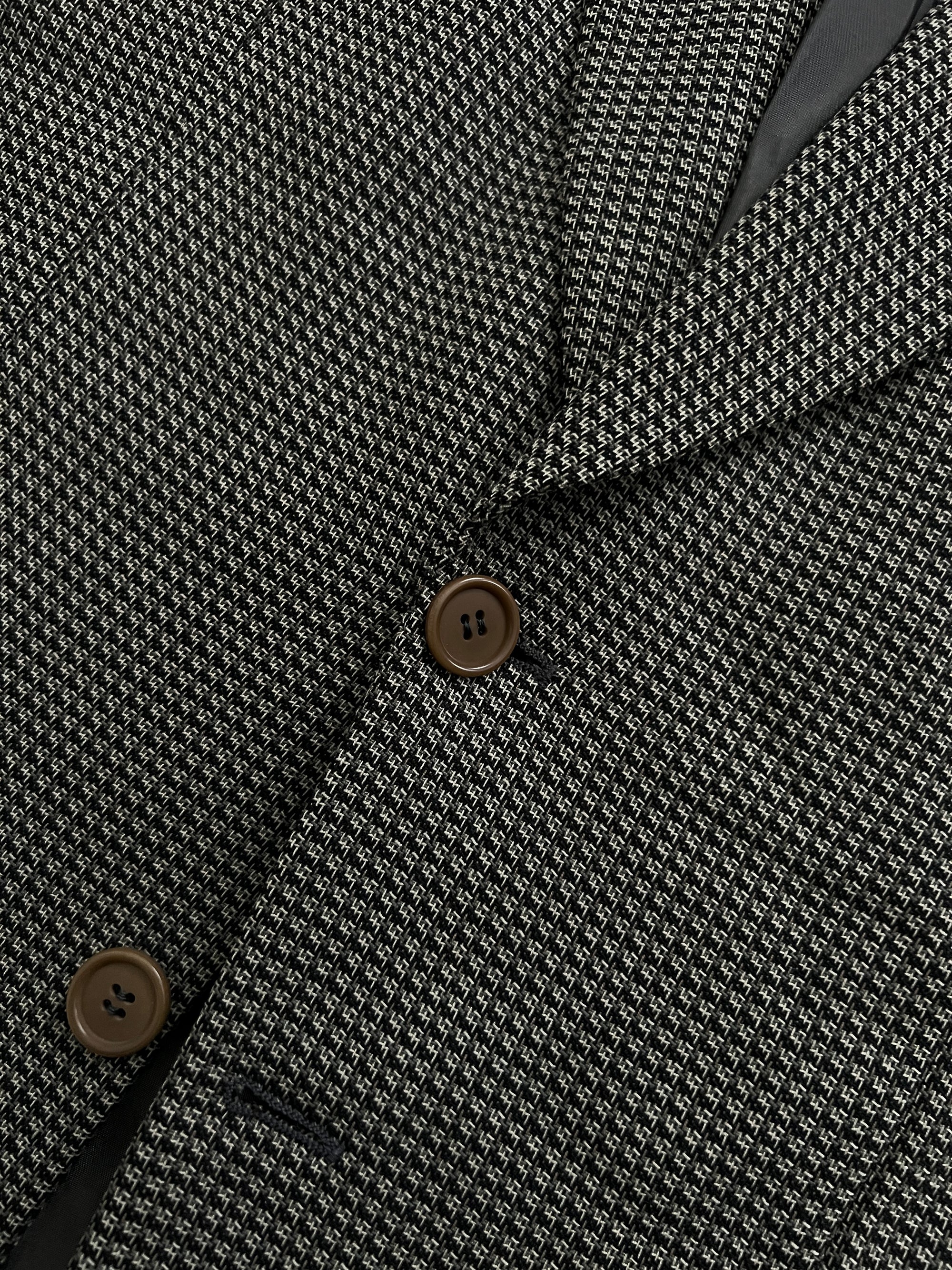 Giorgio Armani 1990s Houndstooth Wool Blazer Jacket - Size M