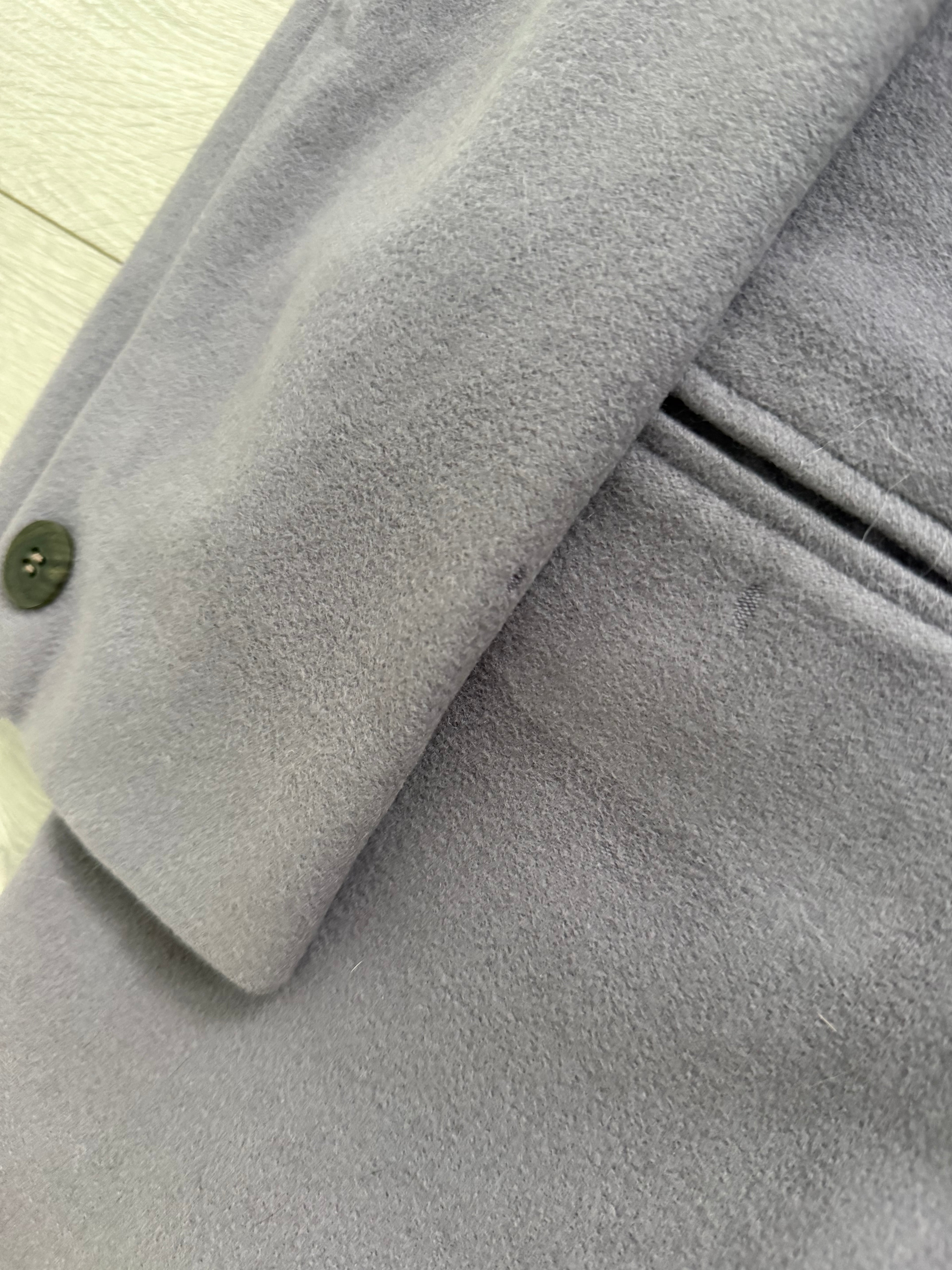 Valentino 1980s Double Breasted Wool Jacket Purple - Size S