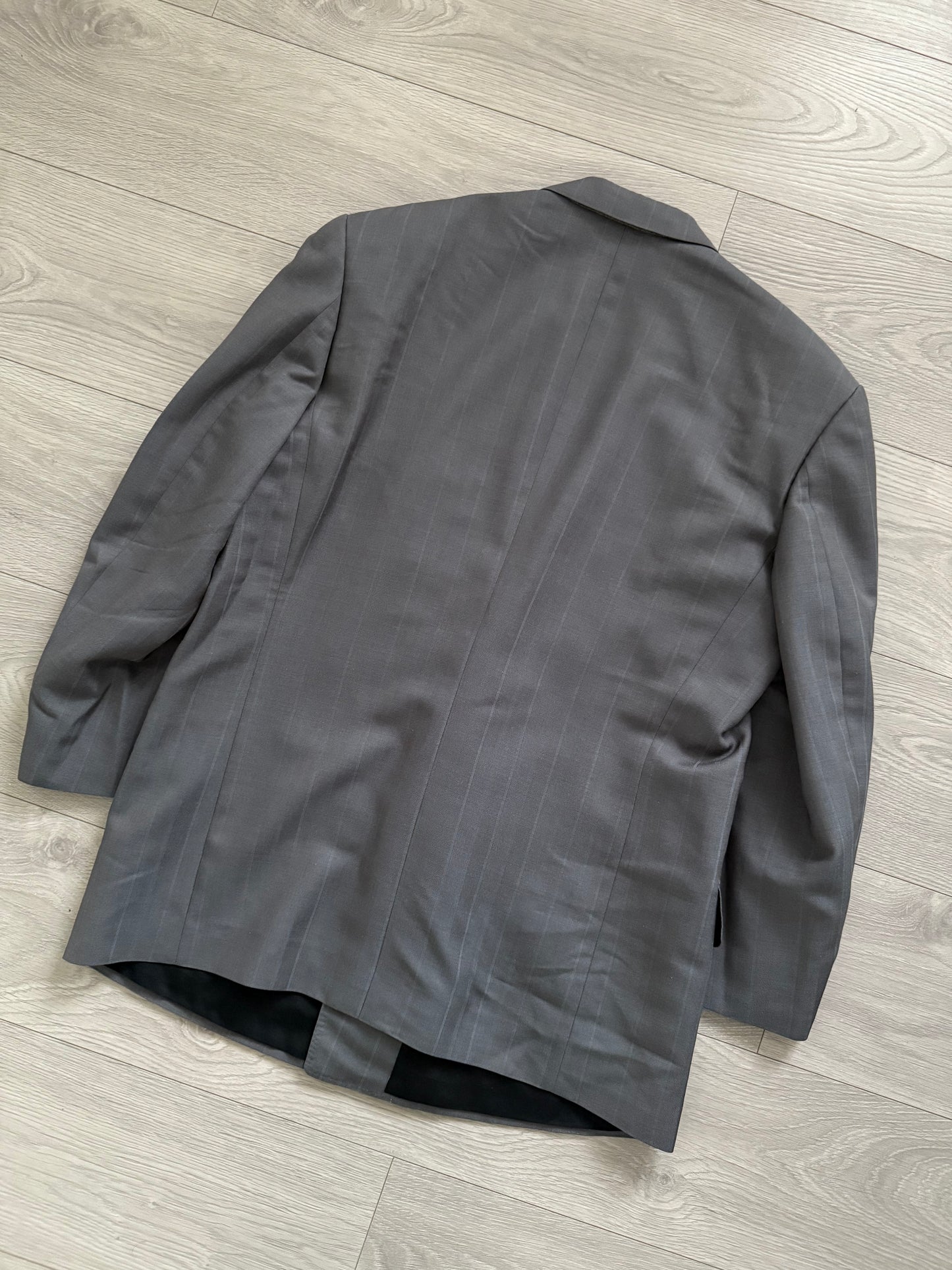 Yves Saint Laurent 1990s Double-Breasted Pleated Wool Suit - Size L Jacket / 34" Waist