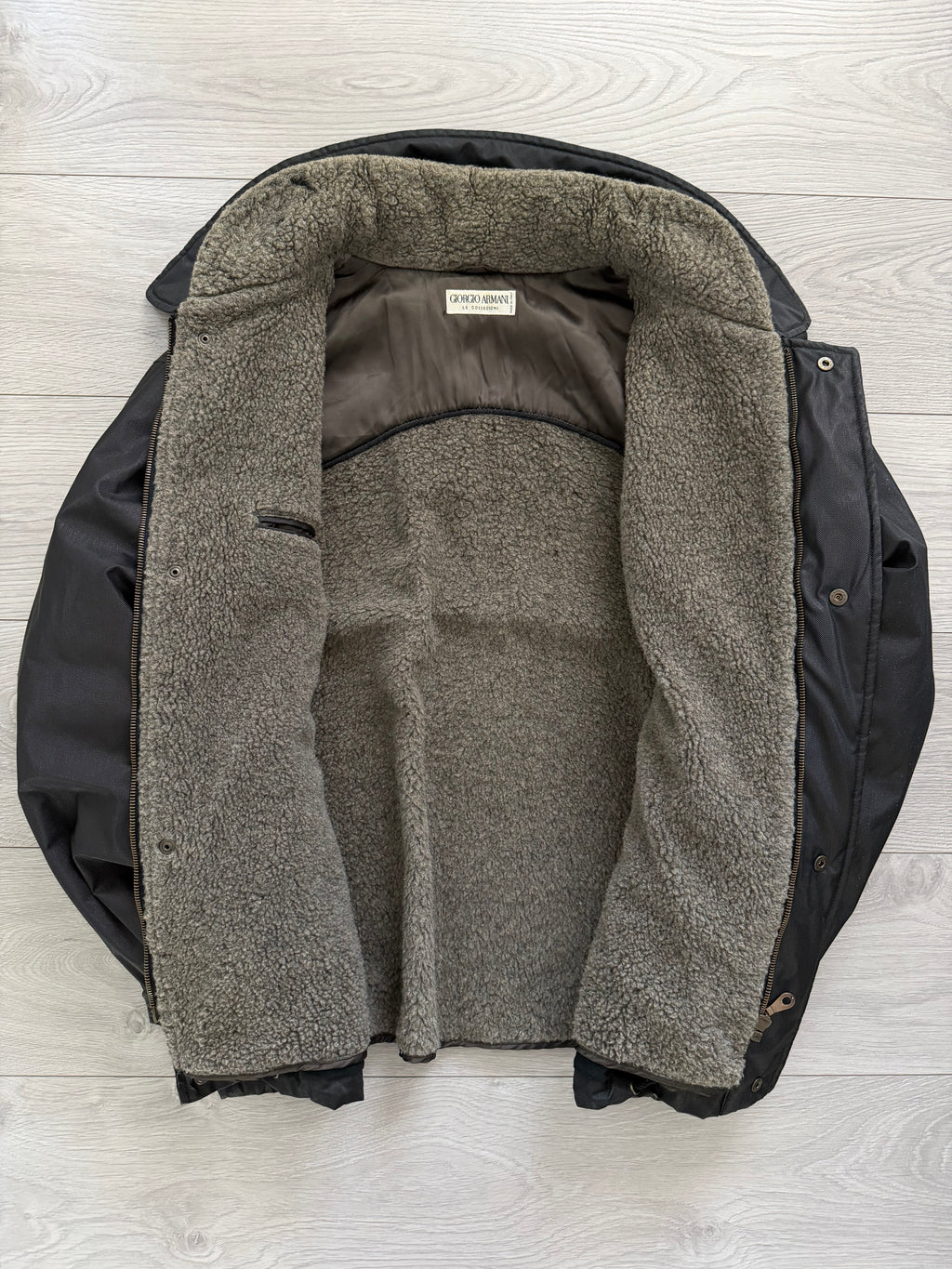 Giorgio Armani 1980s Wool Lined Military Jacket - Size L