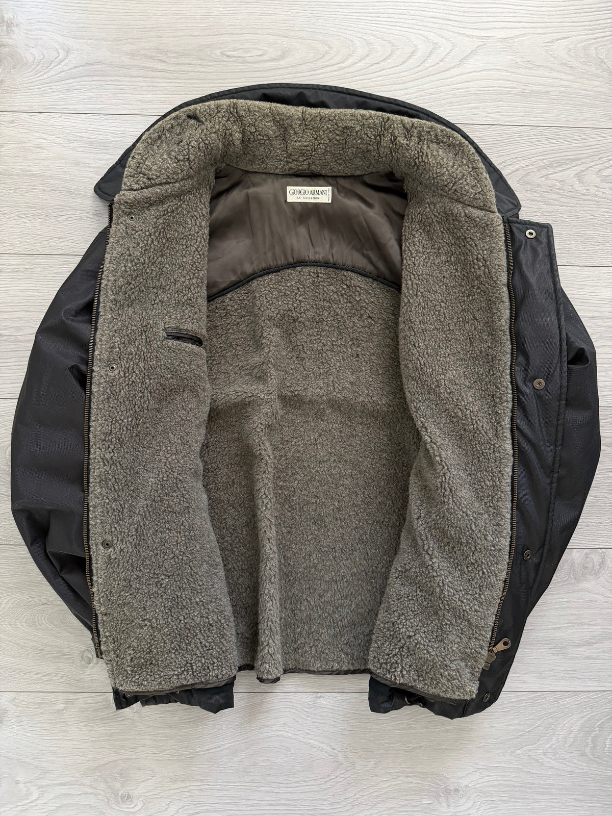 Giorgio Armani 1980s Wool Lined Military Jacket - Size L