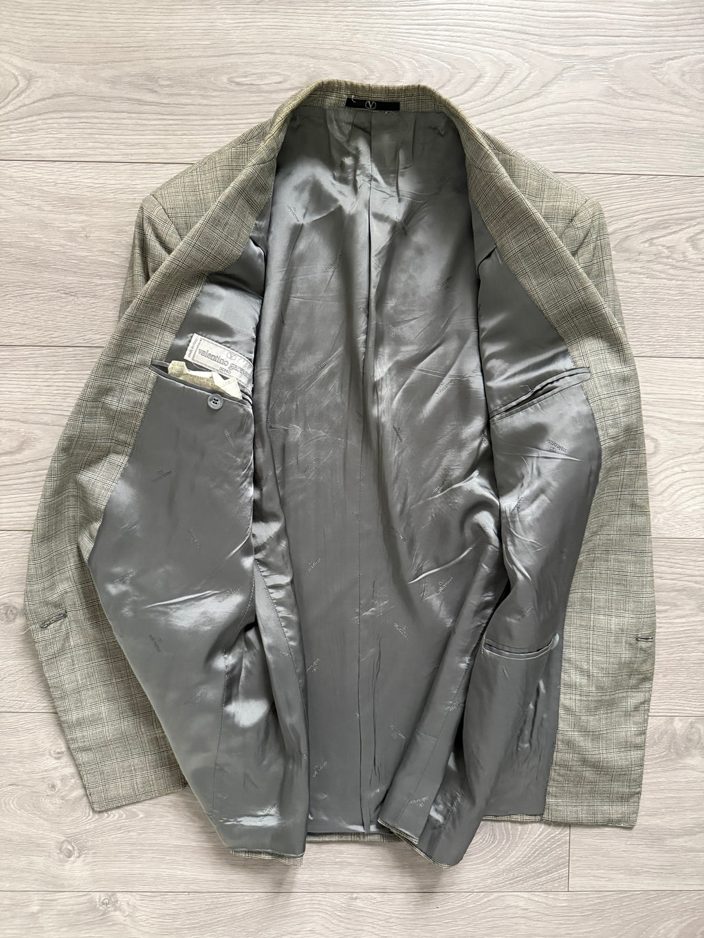 Valentino 1980s Peaked Lapel Double Breasted Wool Sports Blazer Jacket - Size S
