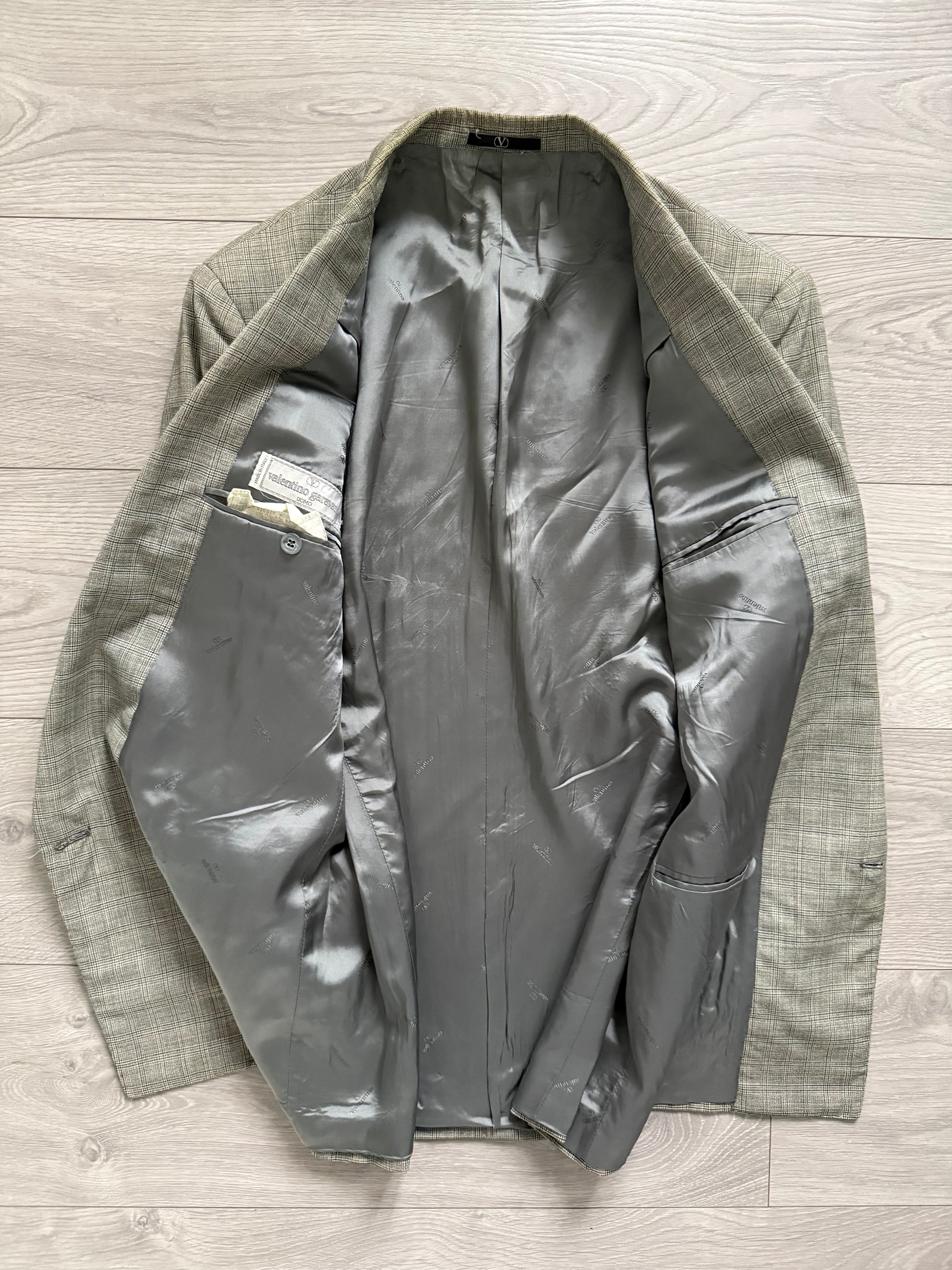 Valentino 1980s Peaked Lapel Double Breasted Wool Sports Blazer Jacket - Size S